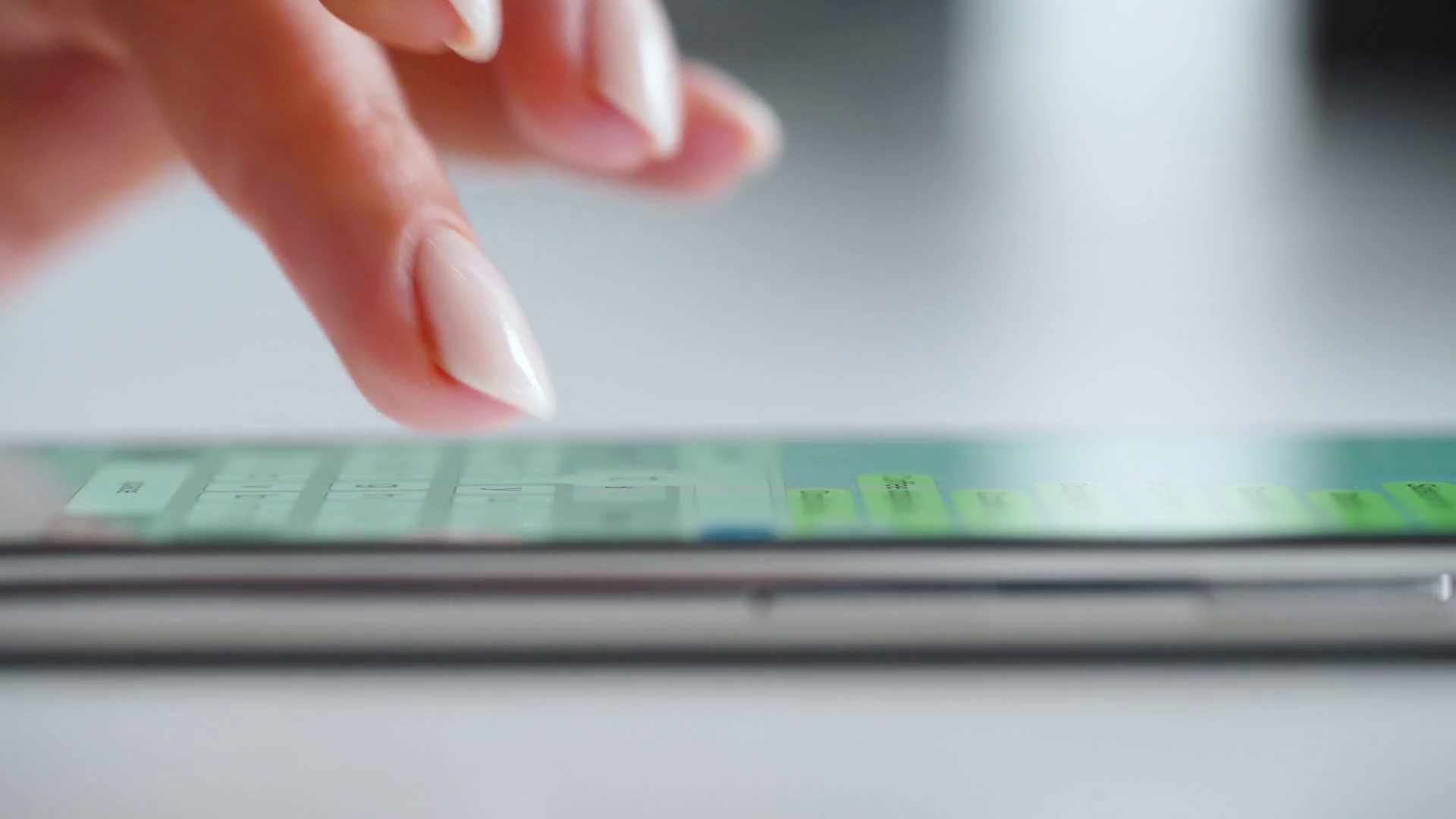 Hand Typing Message Using Smartphone Close-up Stock Footage SBV ...