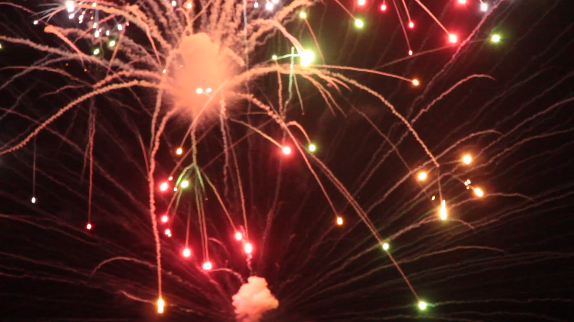 Beautiful fireworks on black background Stock Video Footage - Storyblocks