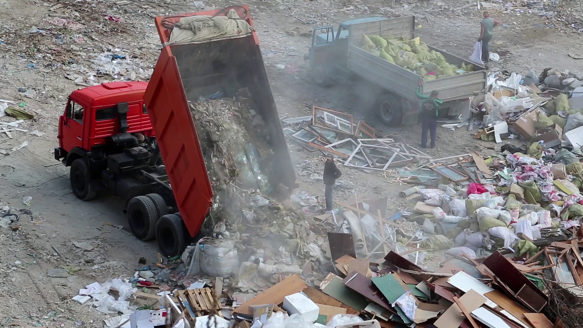 Dump Truck On Landfill Stock Footage SBV304839314 Storyblocks