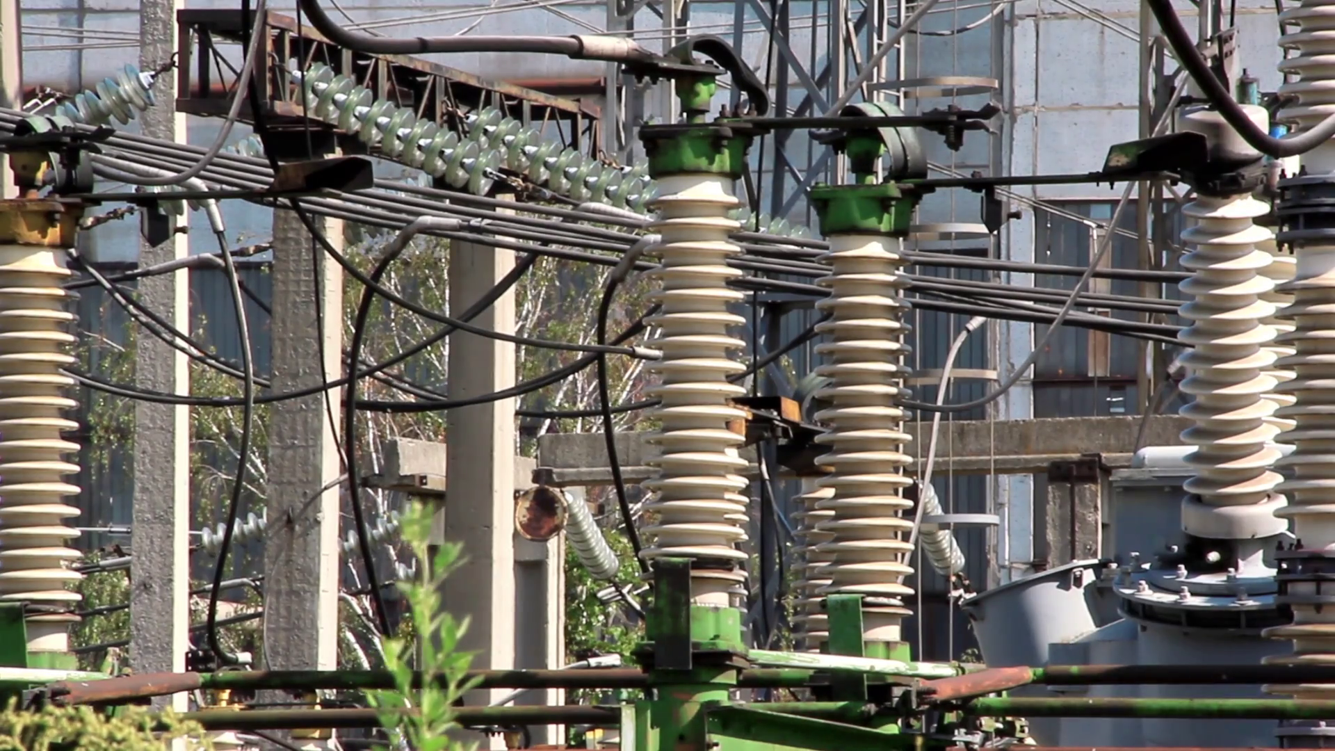 Electric equipments on heat electropower station outdoor switchgear