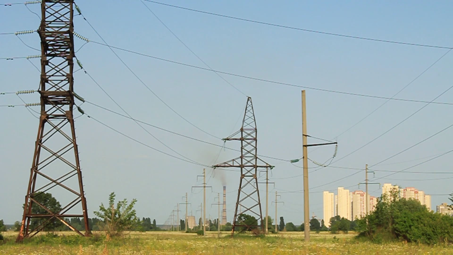 Urban District Transmission Facilities Stock Footage SBV304810515 Storyblocks