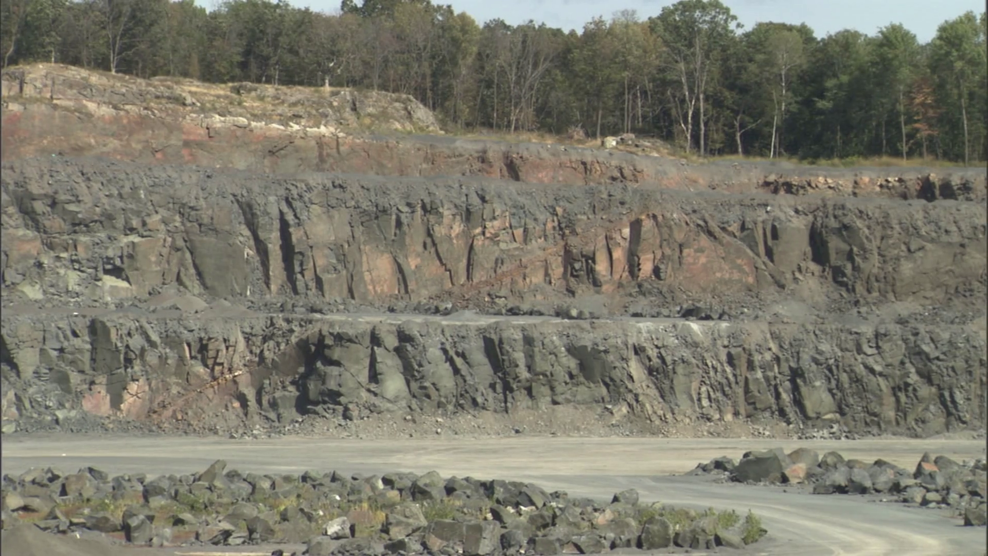 Explosion In Industrial Rock Quarry With Stock Footage SBV308772272