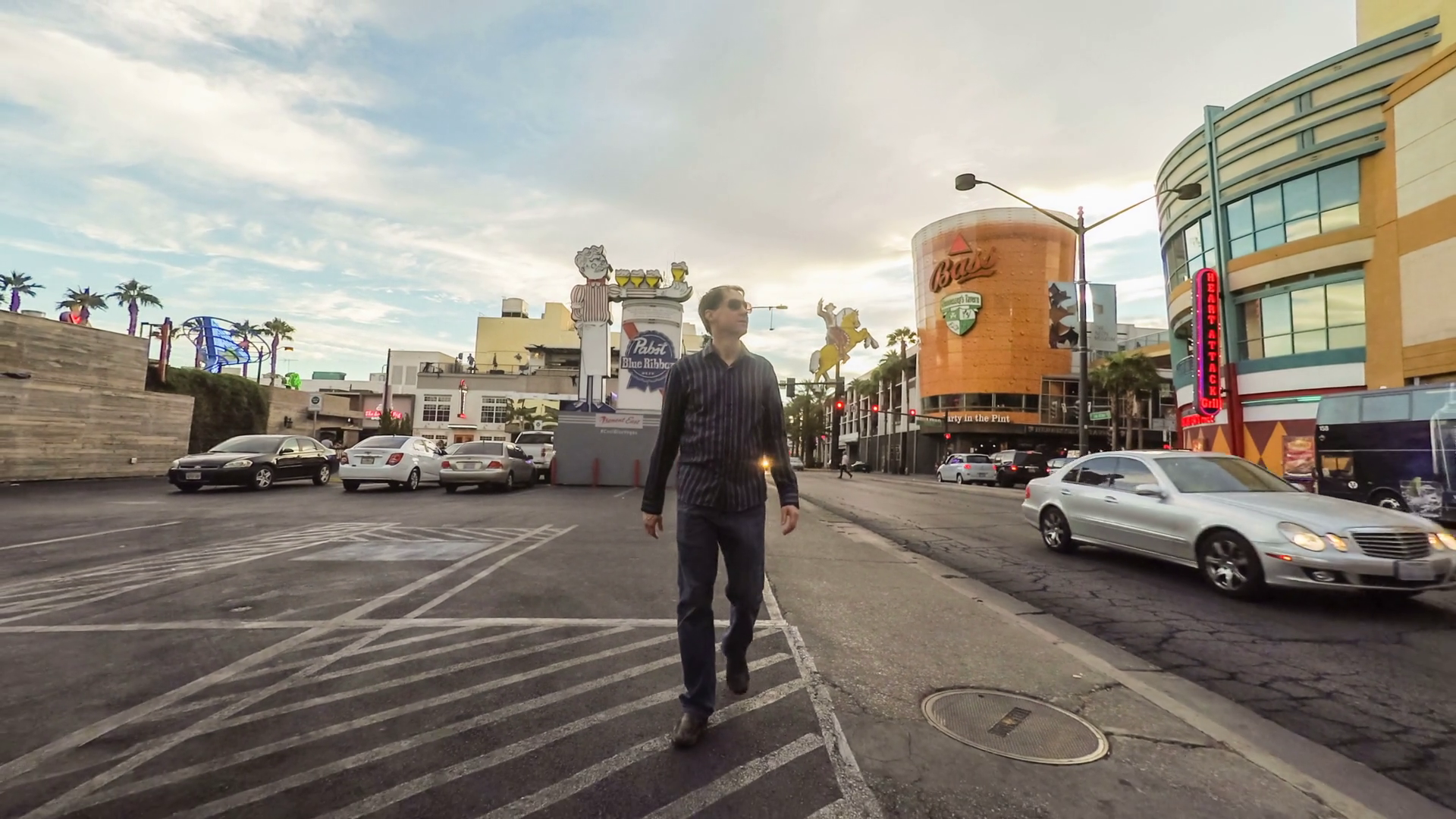 Man Walking Down The Street Waving At People As Everything Around Him Moves In Reverse Stock Video Footage Storyblocks