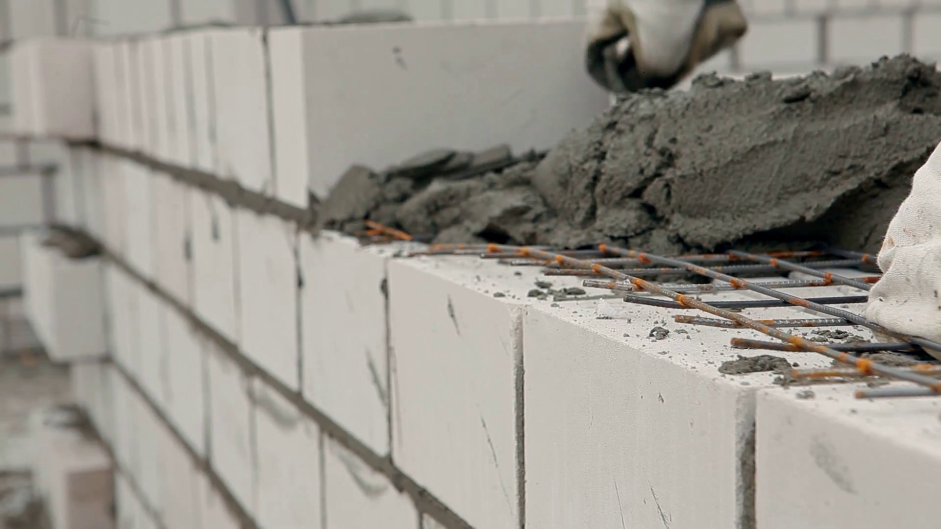 Builders Are Constructing Multistorey Brick Stock Footage SBV