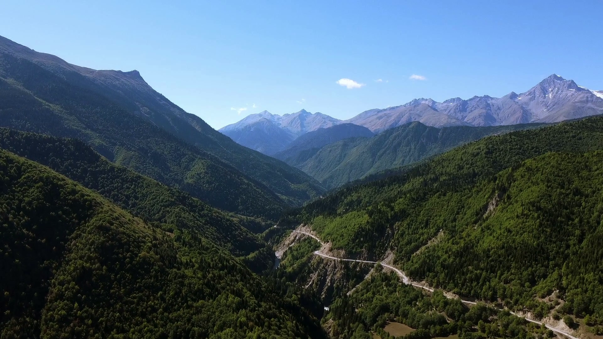 Aerial View Of Road In Beautiful Mountain Stock Footage SBV-347394274 ...