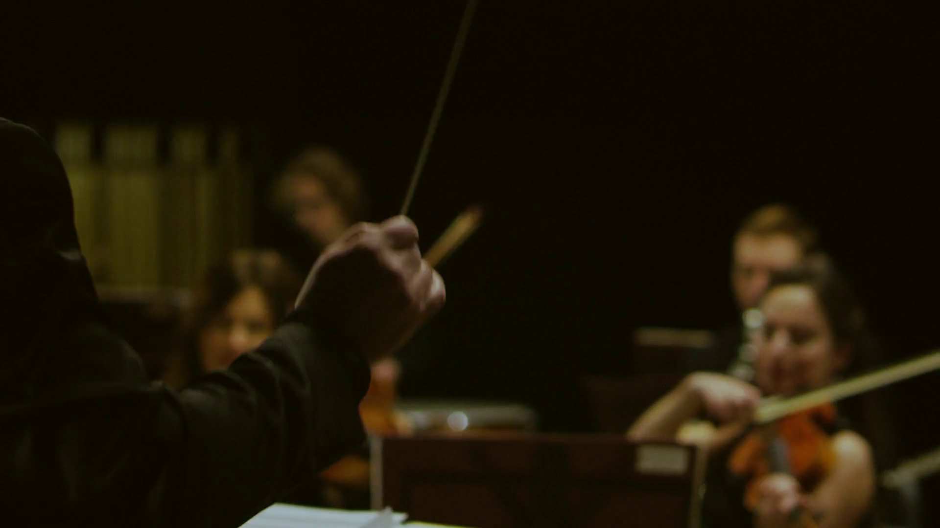 A Conductor Is Conducting With Baton Stock Footage SBV336729501