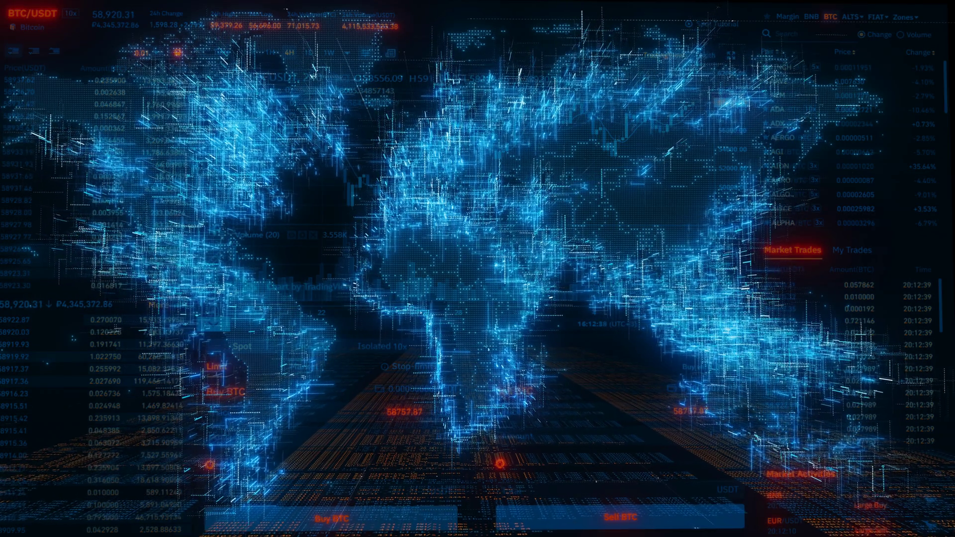 Futuristic Cyber World Map Stock Motion Graphics SBV-348782305 ...