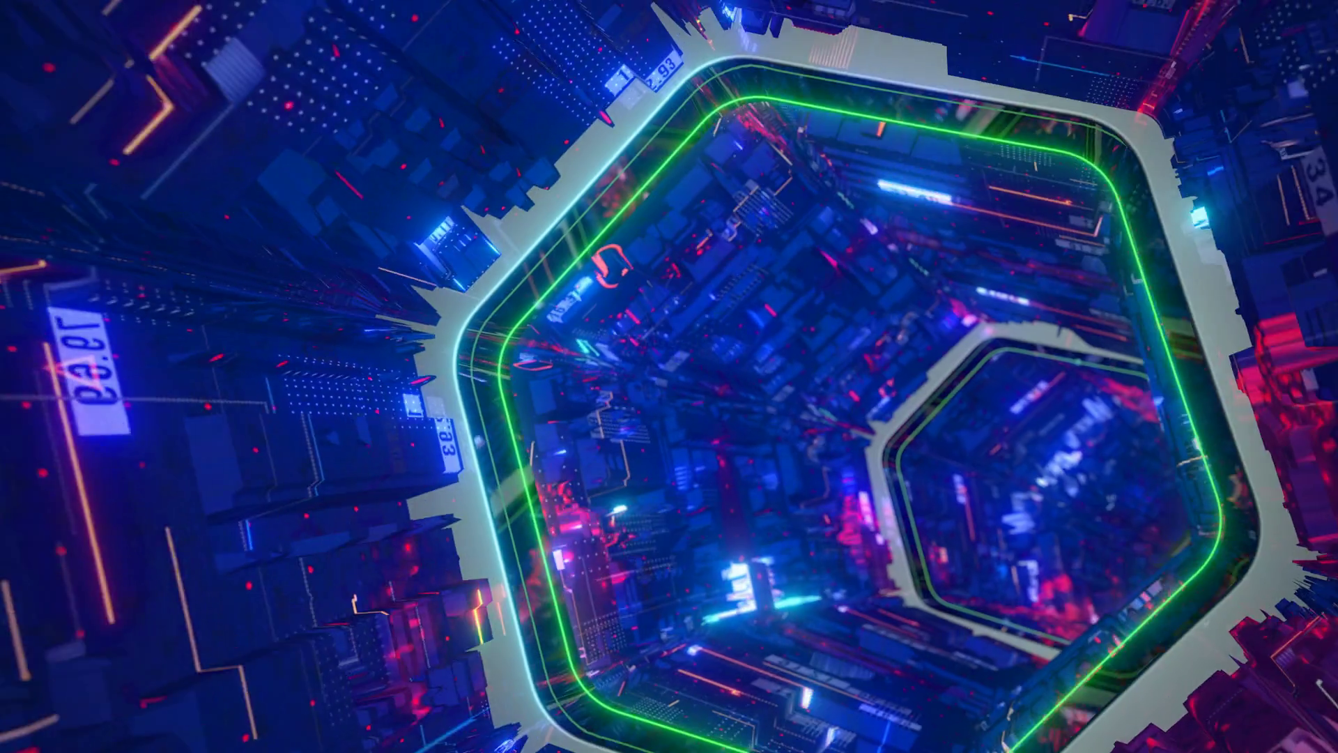 Futuristic Tunnel Animation Loop Stock Motion Graphics SBV-348782867 ...