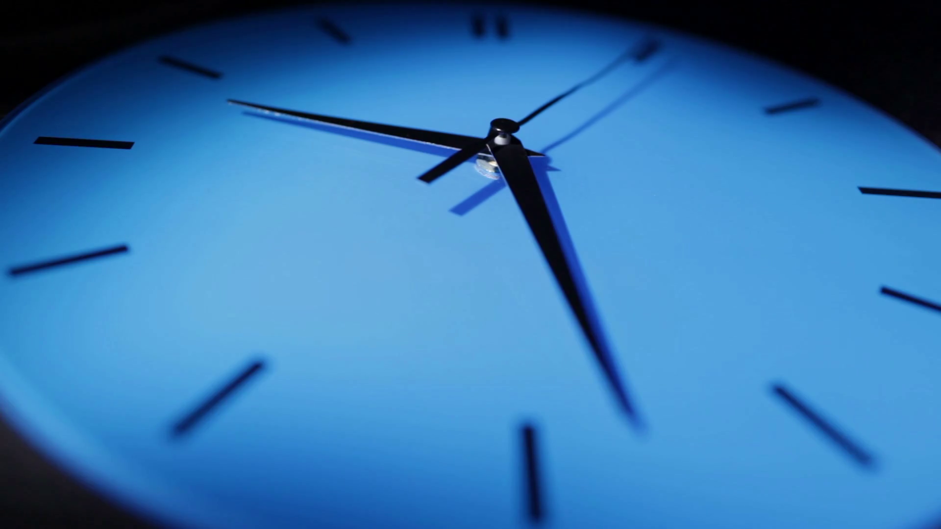 Blue clock. Real time. Stock Video Footage 0030 SBV338042969