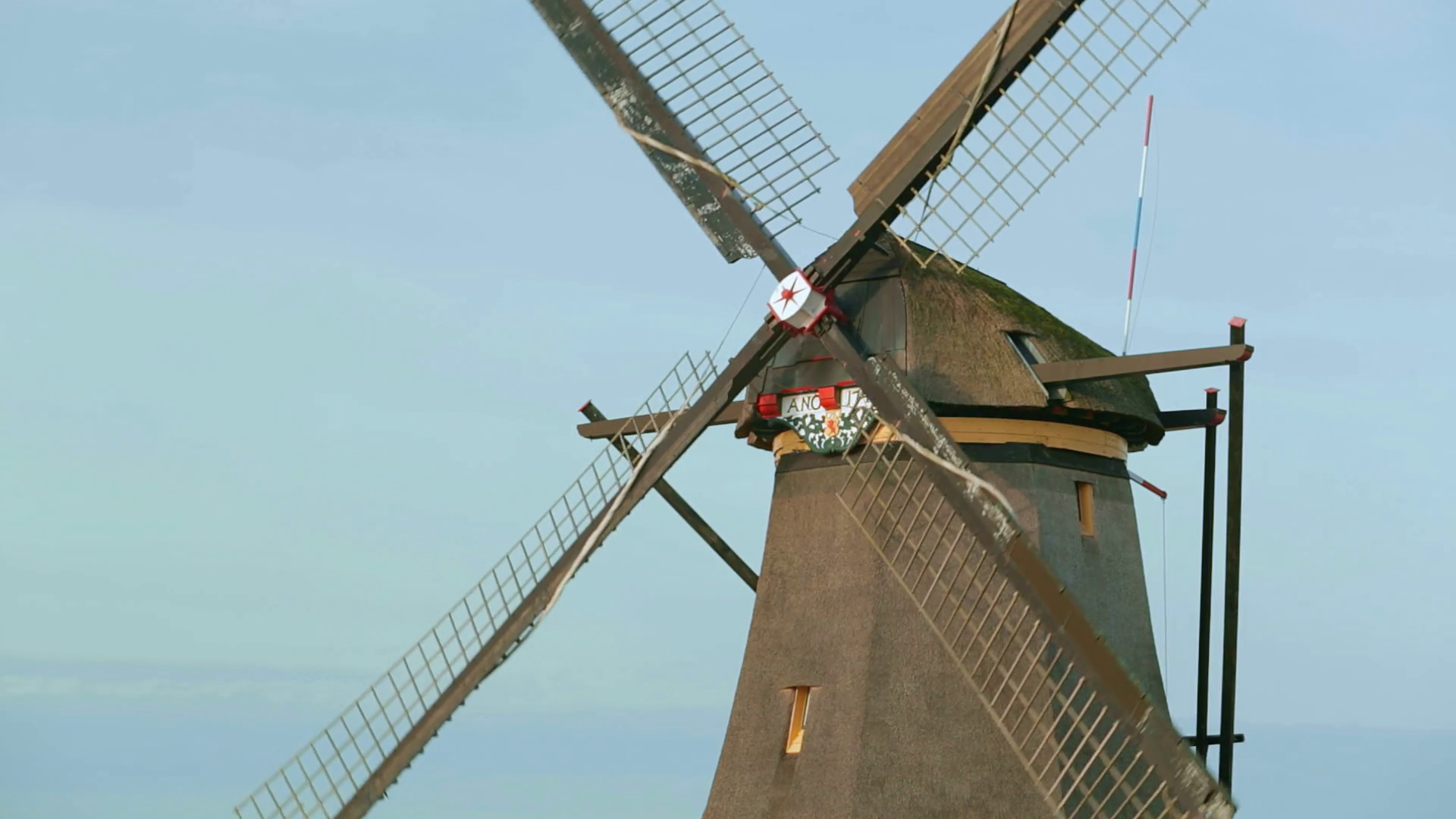 Closeup Footage Of Dutch Windmill Spinning Stock Footage SBV304535671 Storyblocks
