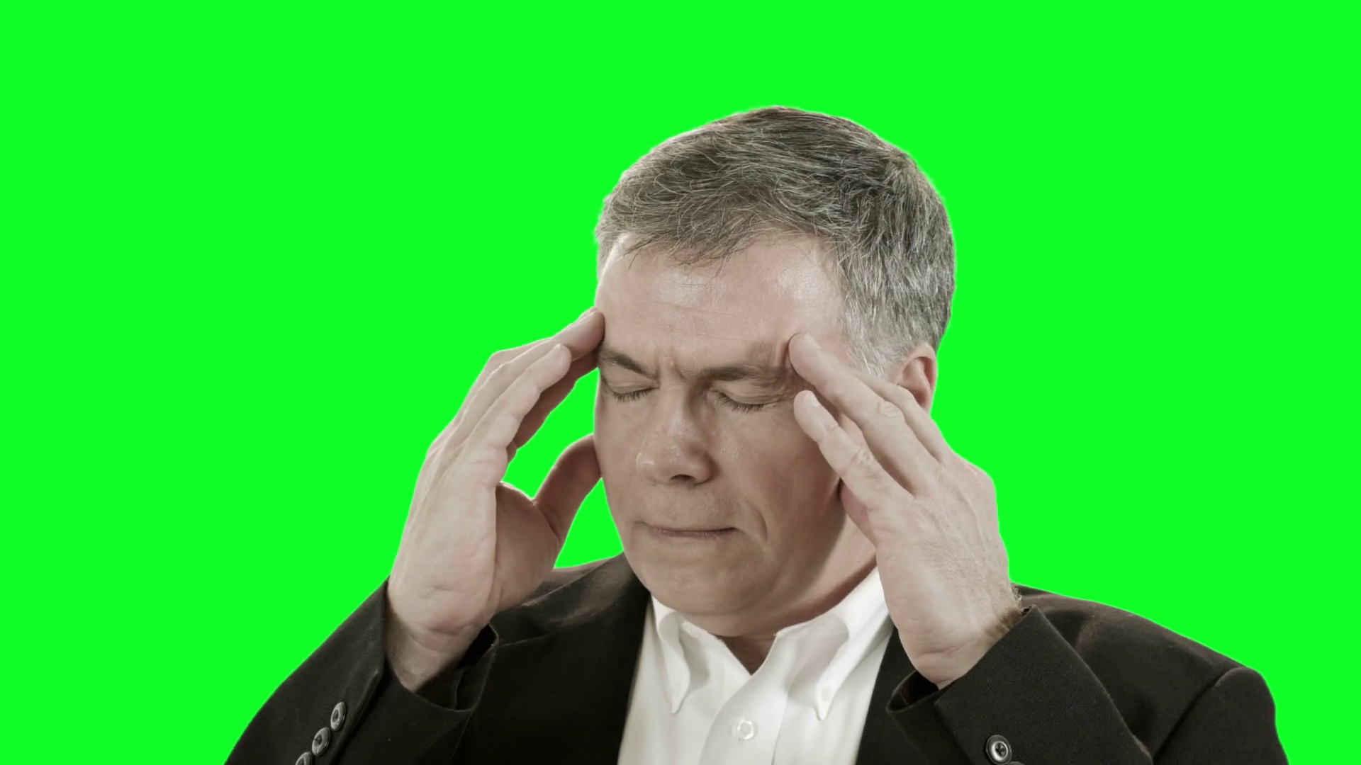 green screen businessman with headache Stock Video Footage 0021 SBV