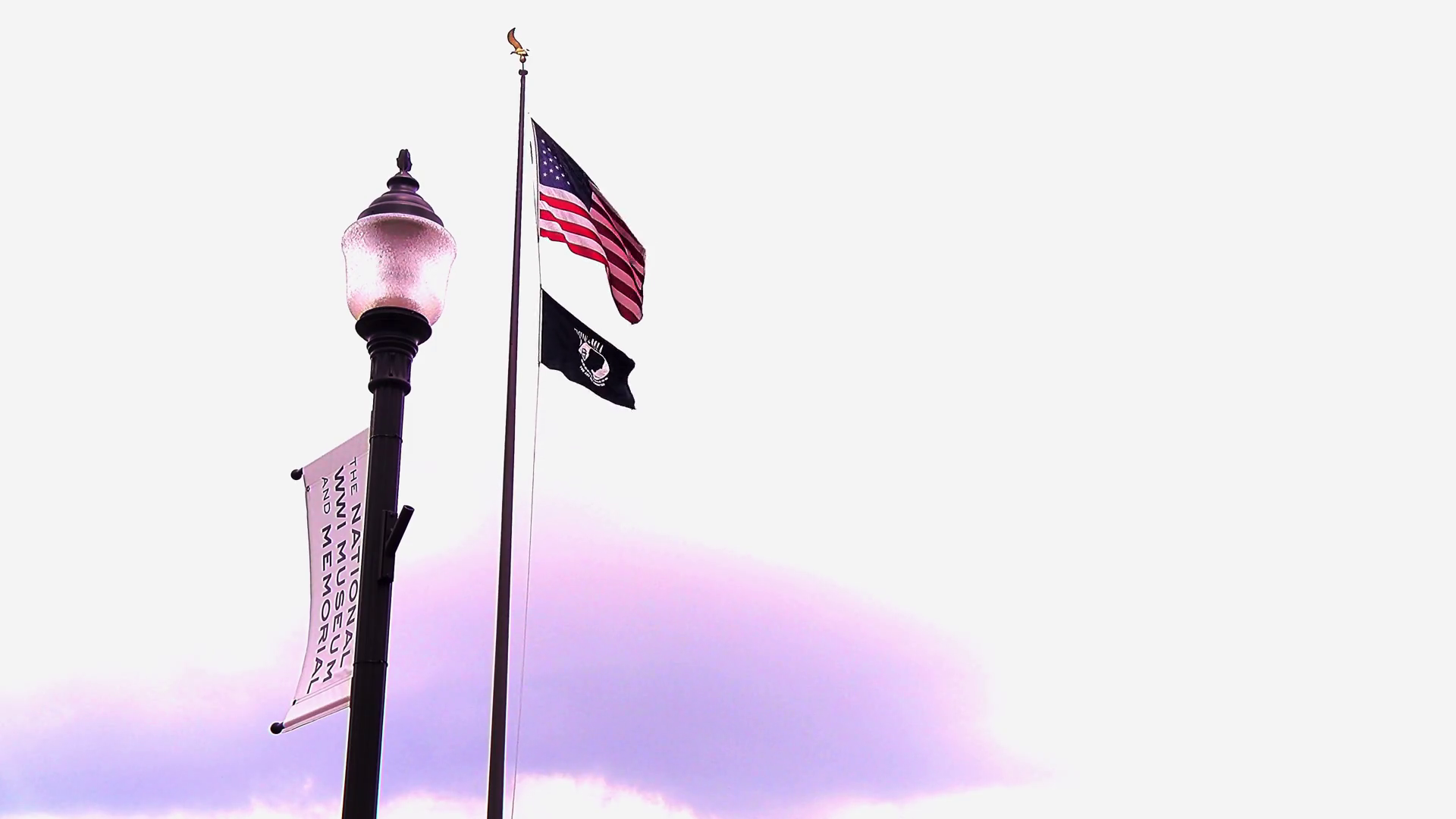 Kansas City Ks June 18 2016 Flags Outside Stock Footage SBV307654621