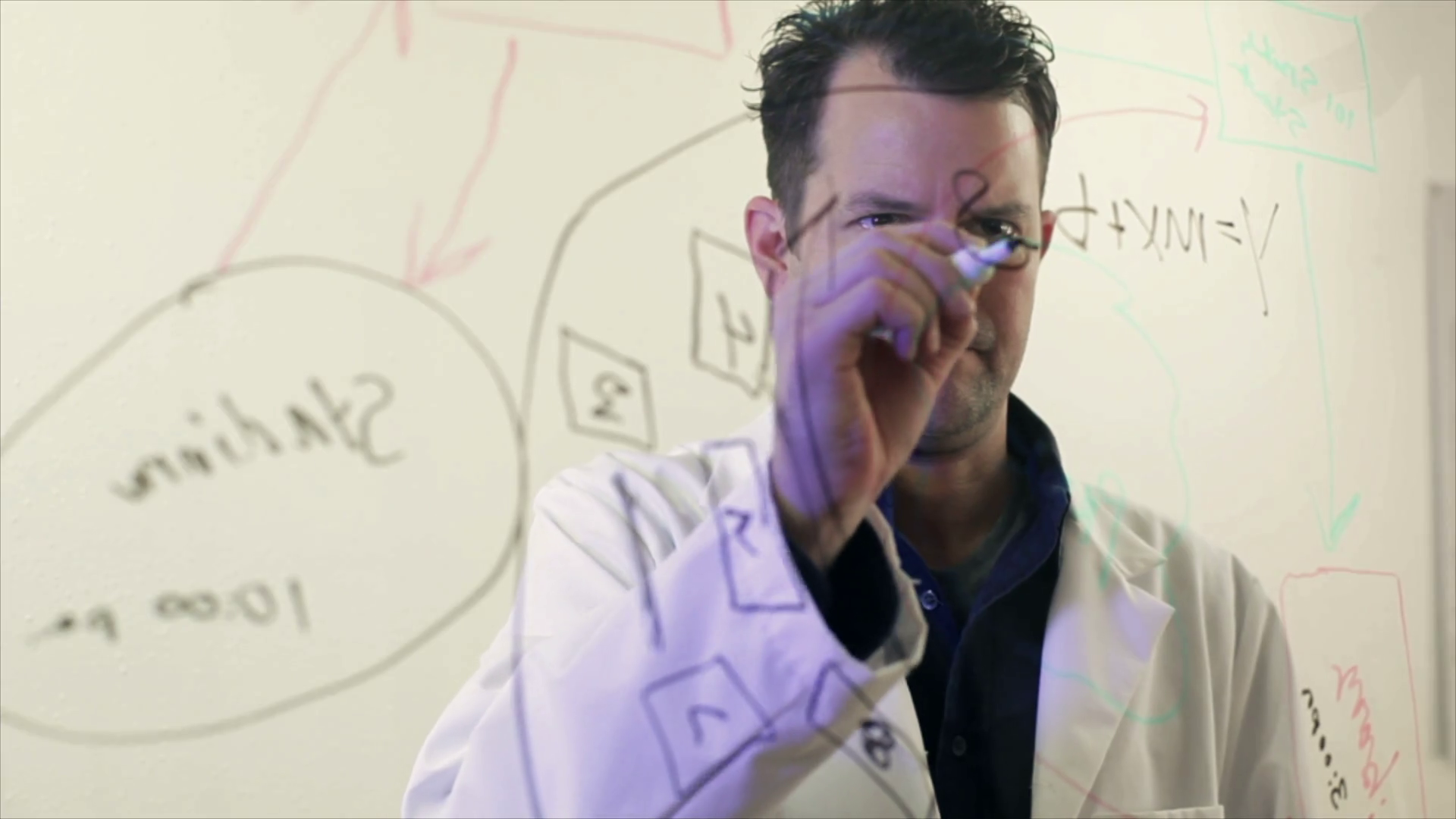 Scientist Writing On Clear Board Stock Footage SBV-305555726 - Storyblocks