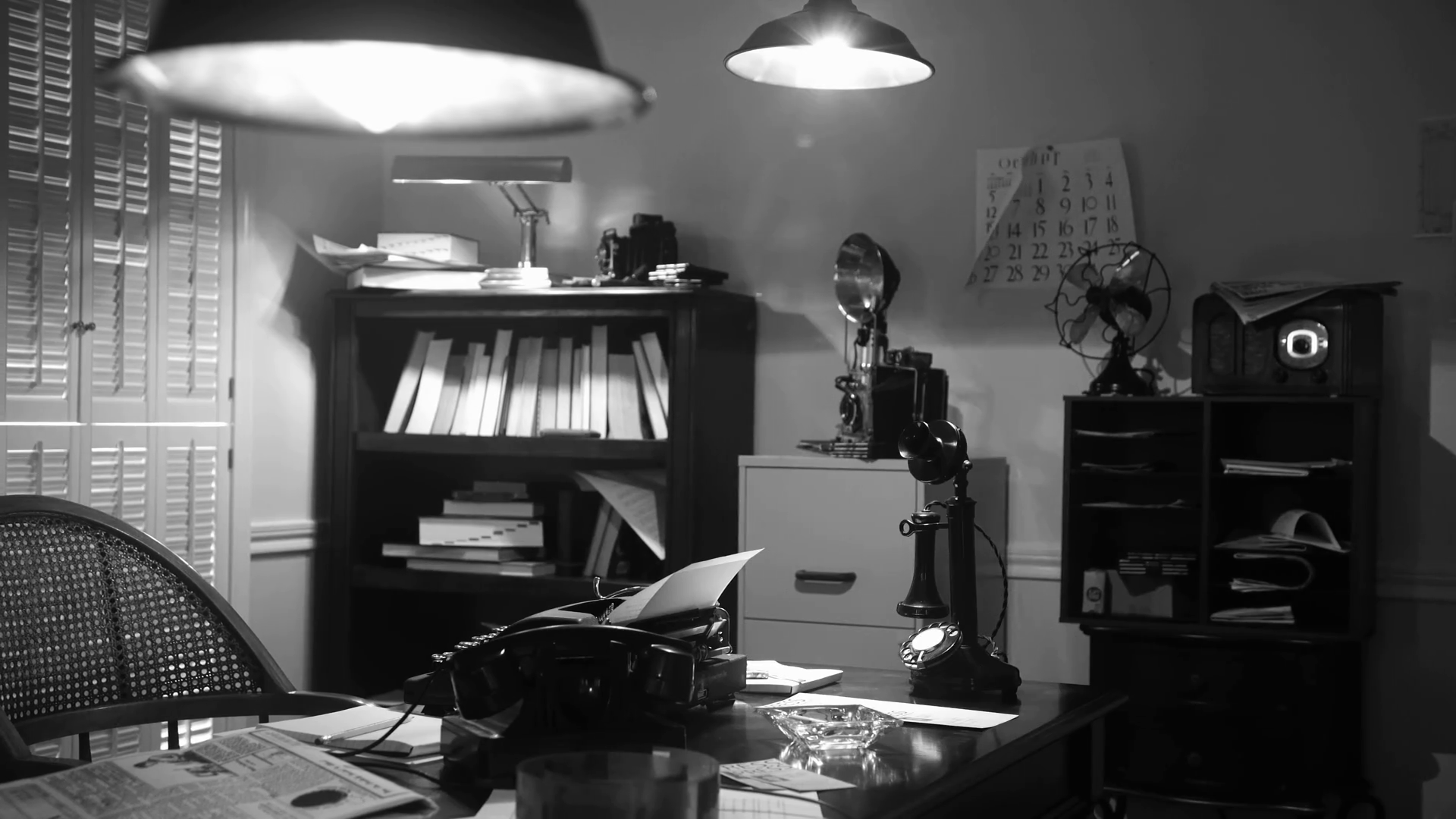 1940 S Newspaper Office Focus On Typewriter Stock Footage SBV323906399