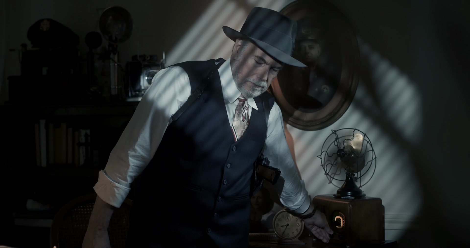 Film Noir Detective Gets Phone Call Stock Footage SBV338599851 Storyblocks