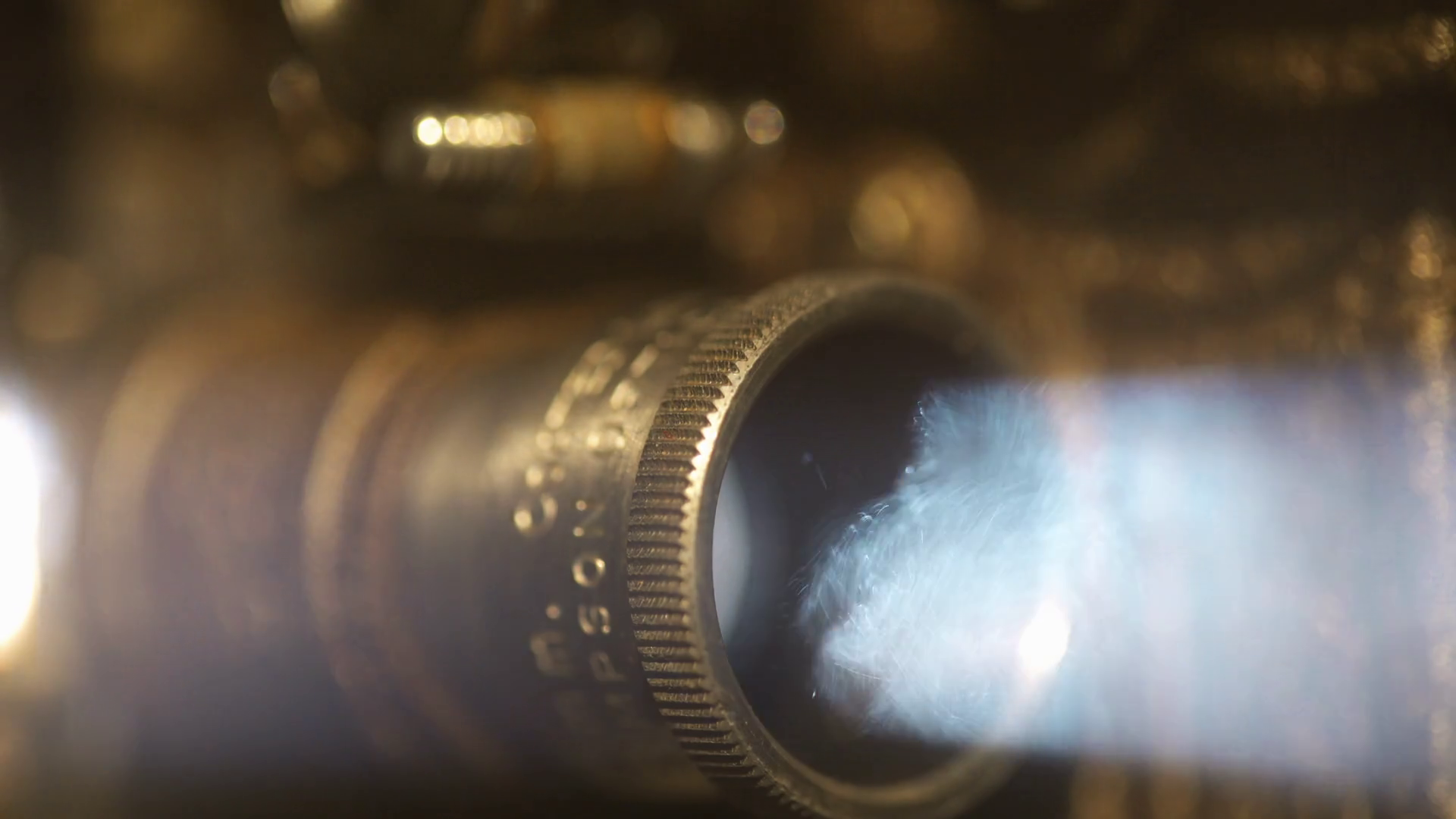 Macro Shot Of Vintage 8mm Projector Lens Stock Footage SBV346944757