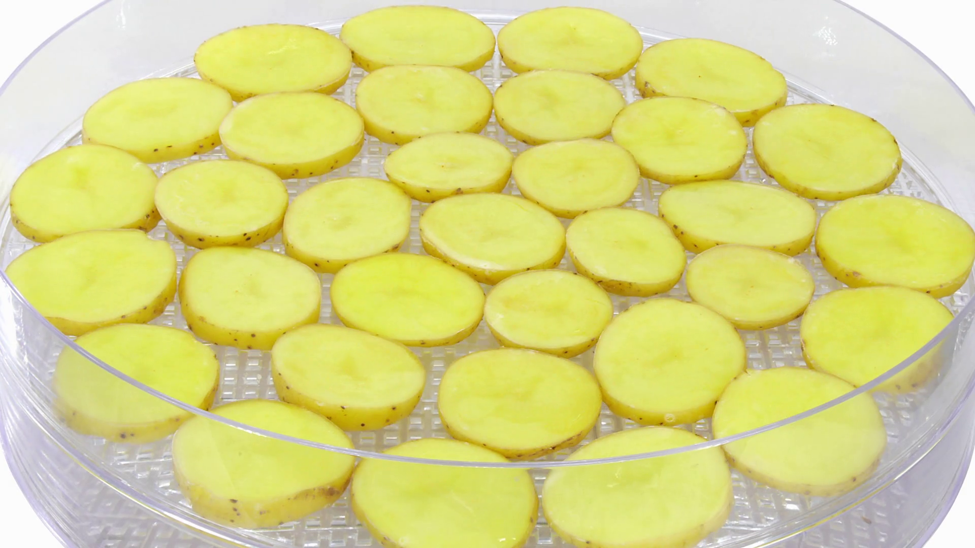 Timelapse Of Drying (dehydrating) Potato Stock Footage SBV304570026