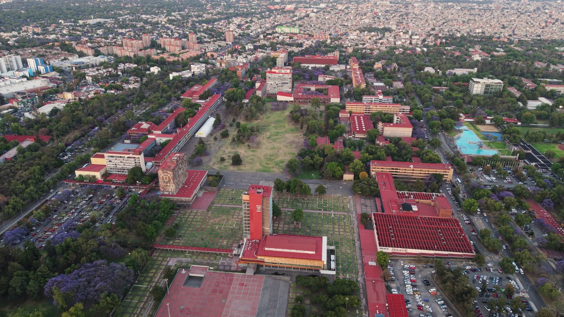 Mexico City's Unam Central Campus Aerial Stock Footage SBV-352459413 ...