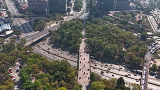 Hyperlapse from above, showing Mexico City's Chapultepec area