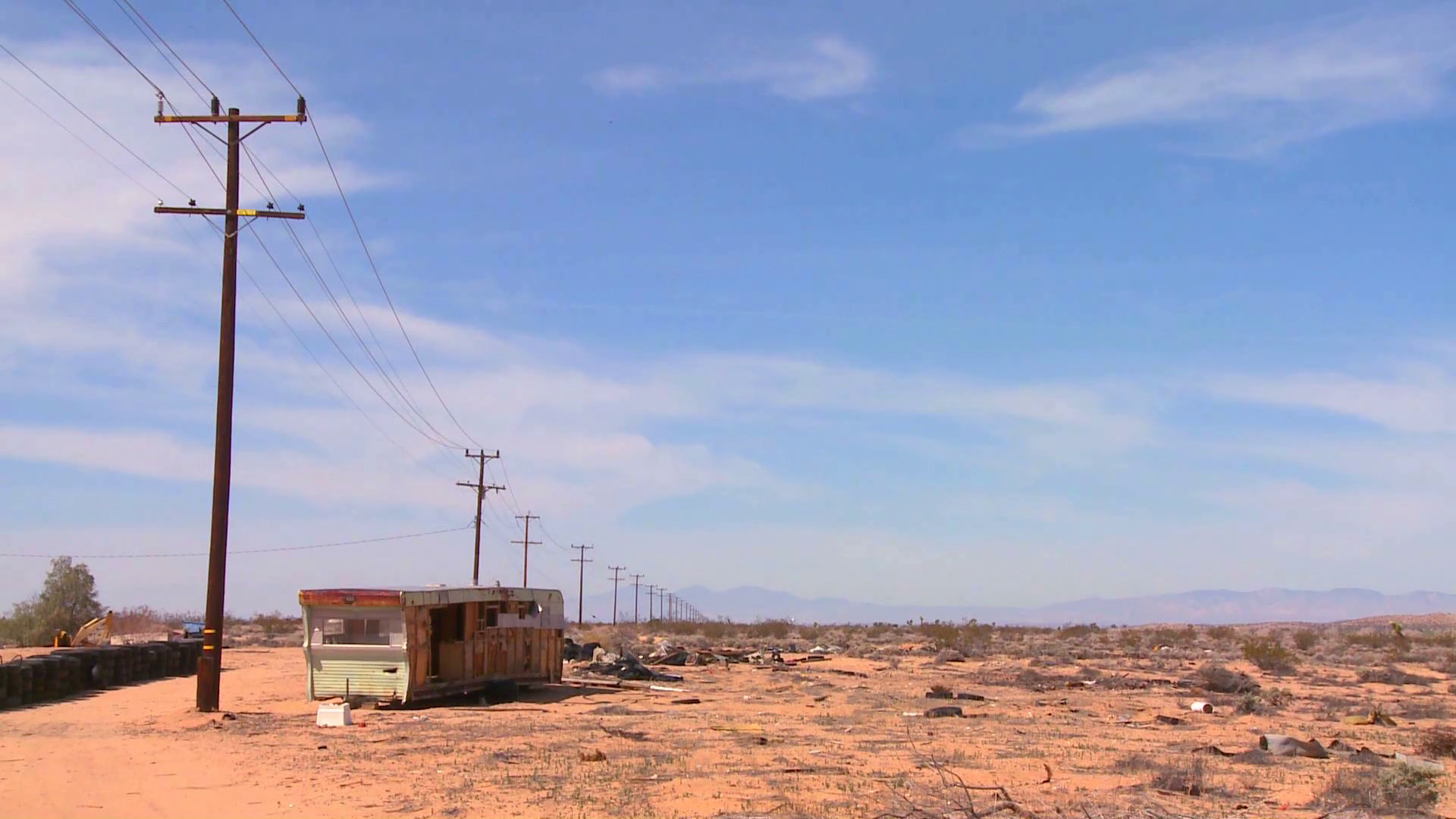 An Abandoned Trailer Sits In Middle Of Stock Footage SBV307867500