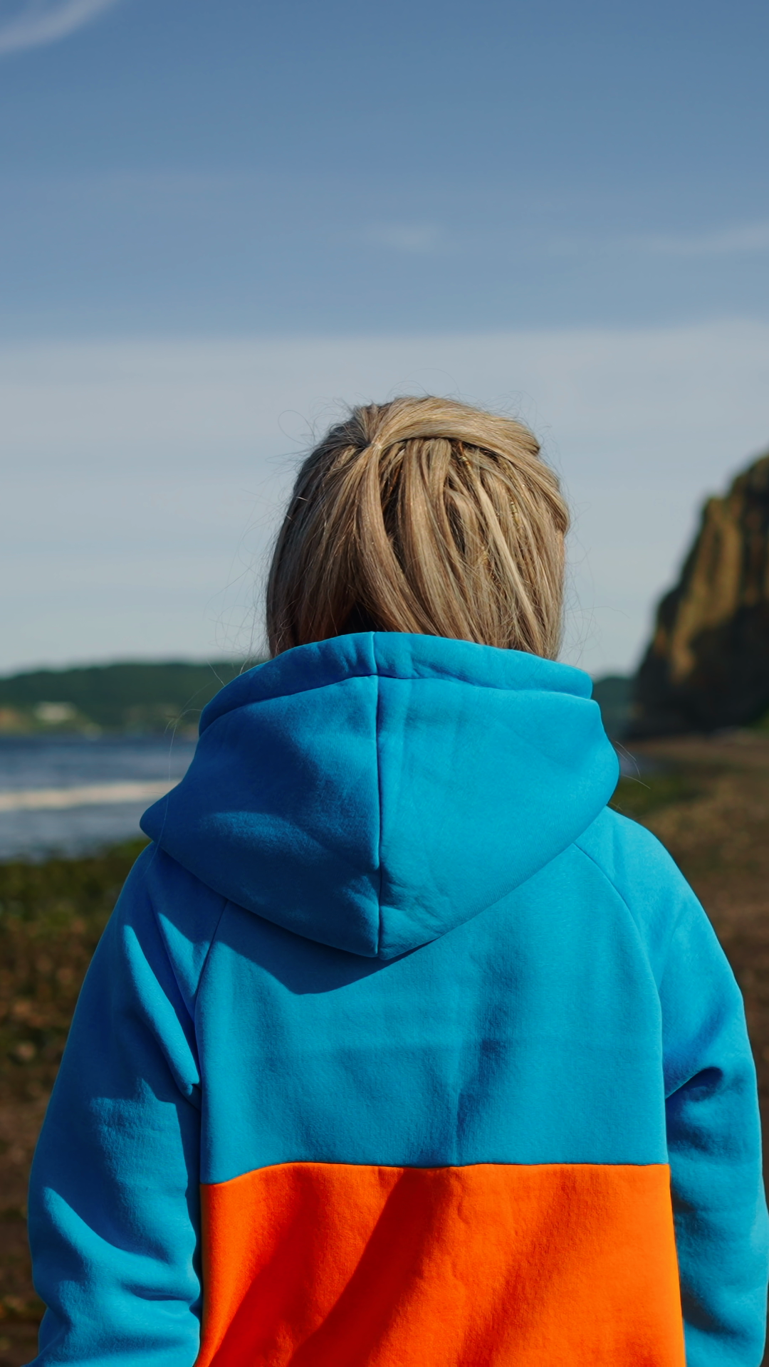 A Young Individual Walking On Beach In Stock Footage SBV-353190450 ...