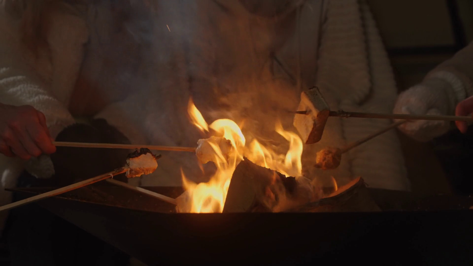 Diverse People Roasting Marshmallows Cheese Stock Footage SBV-347335872 ...