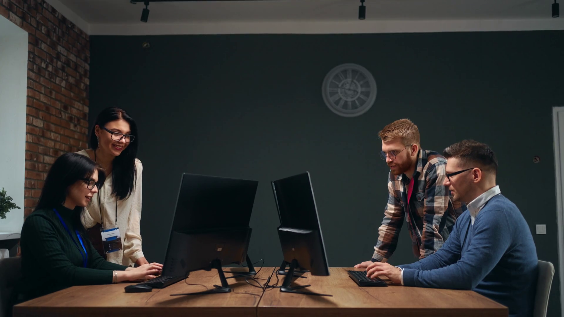 Men Women Working In Office Programmers Stock Footage SBV-347441361 ...