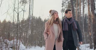 Winter Forest Stroll: A Heartwarming Love Story
