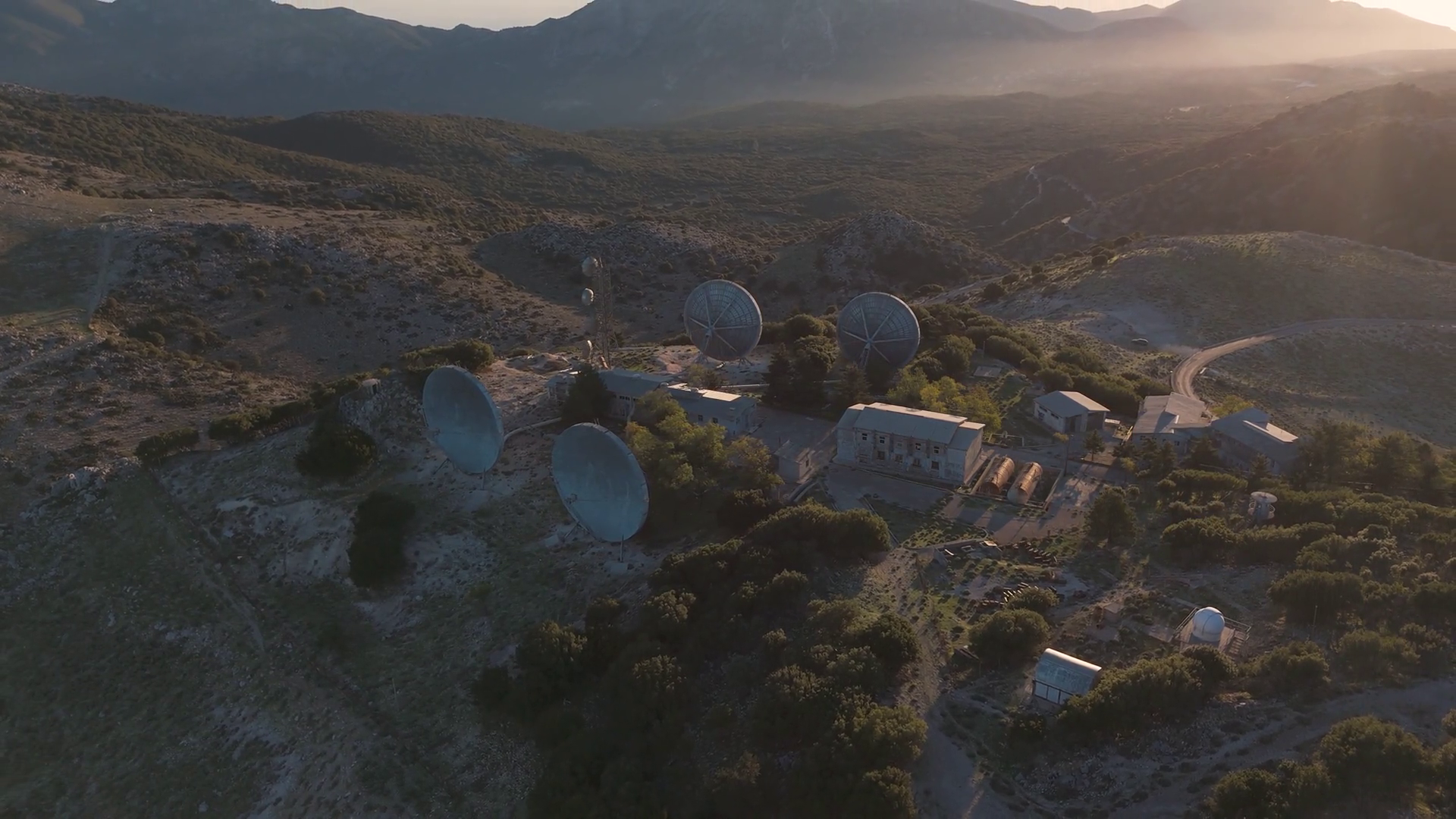 Satellite Dishes Reflecting Golden Hour Stock Footage SBV-351871814 ...