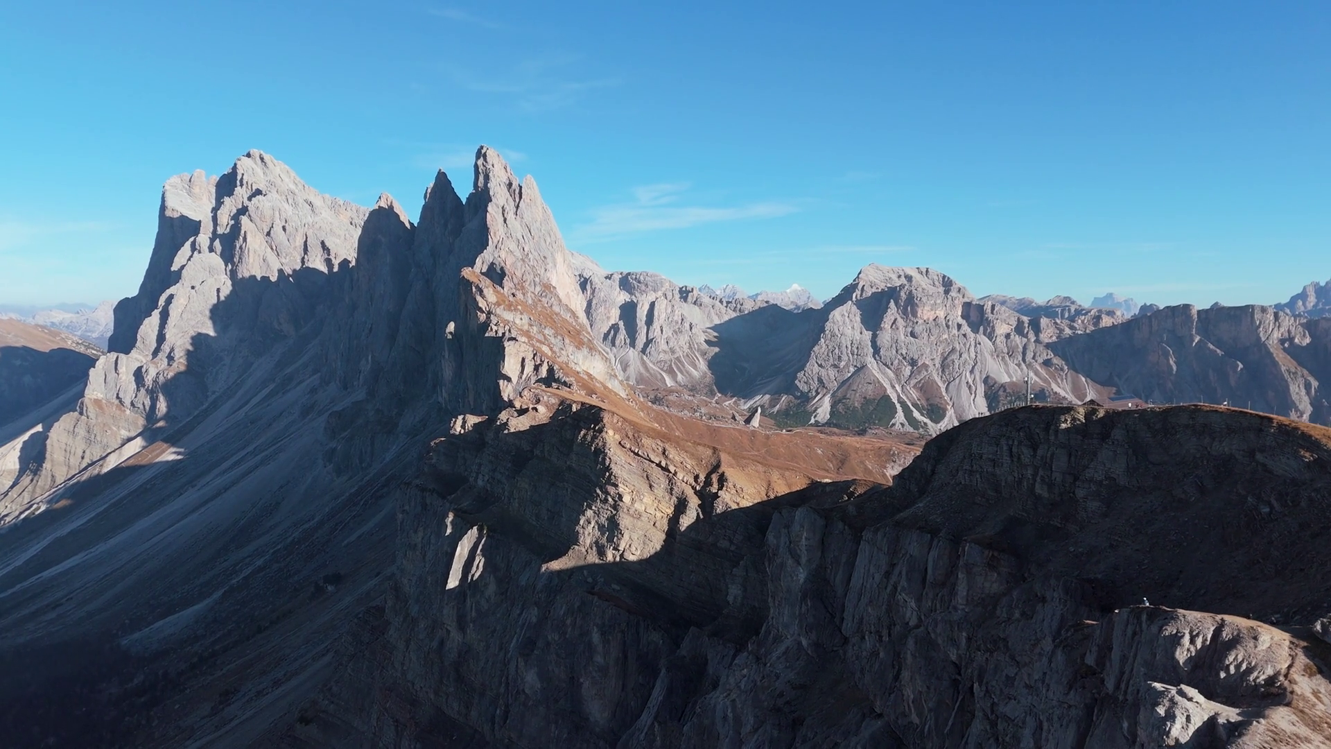 Aerial View Of Seceda Scenic Mountain Path Stock Footage SBV-351655251 ...