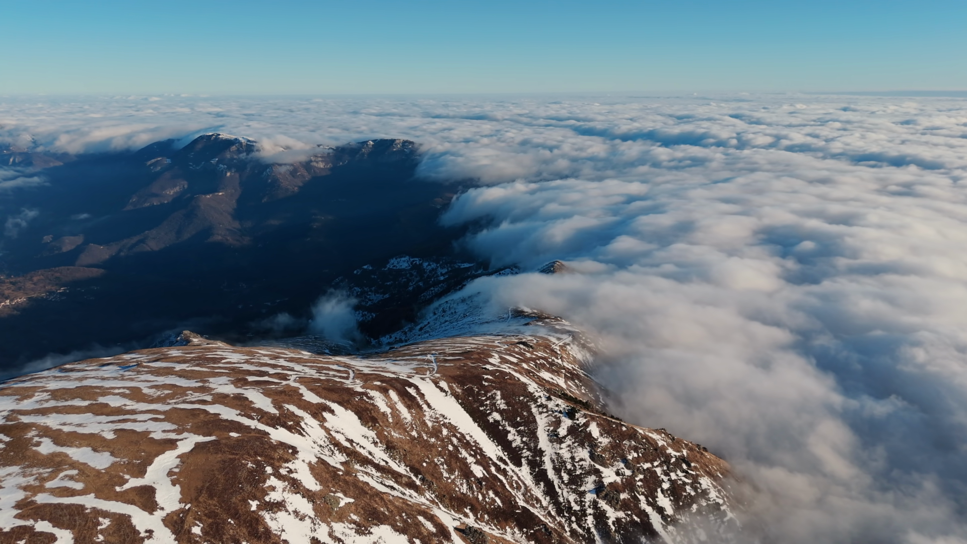 Aerial View Of Rugged Alpine Terrain Rising Stock Footage SBV-353622170 ...