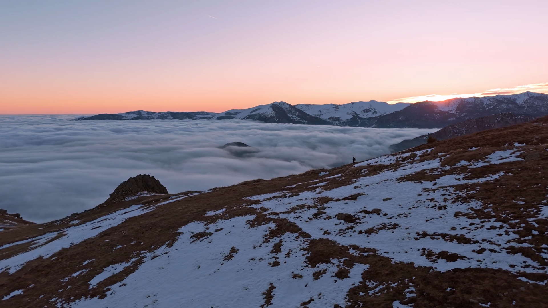 Drone Footage Of High Altitude Ridge Over Stock Footage SBV-353623060 ...