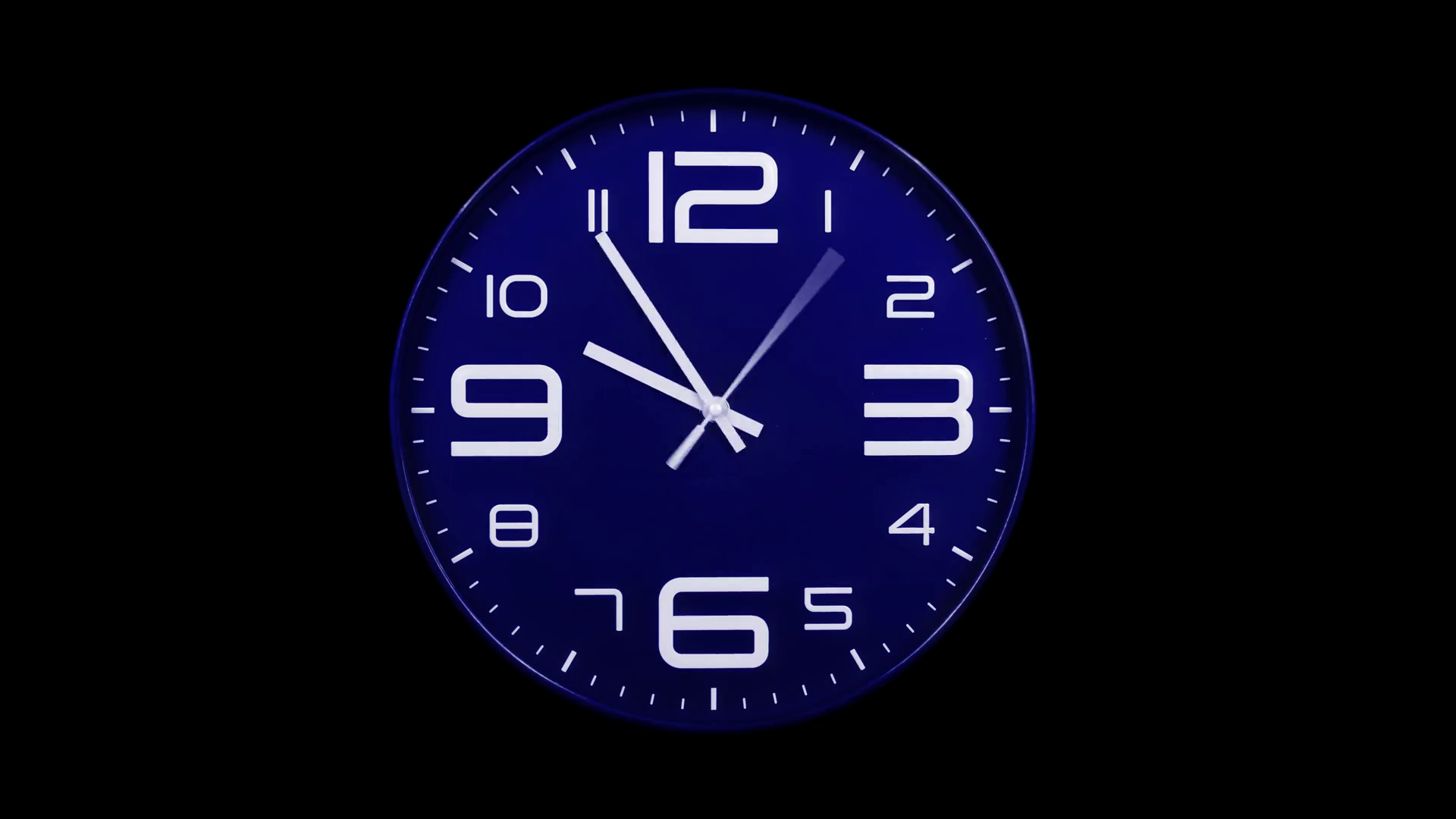 Modern Clock Face Moving Fast Forward Alpha Stock Footage SBV347330805
