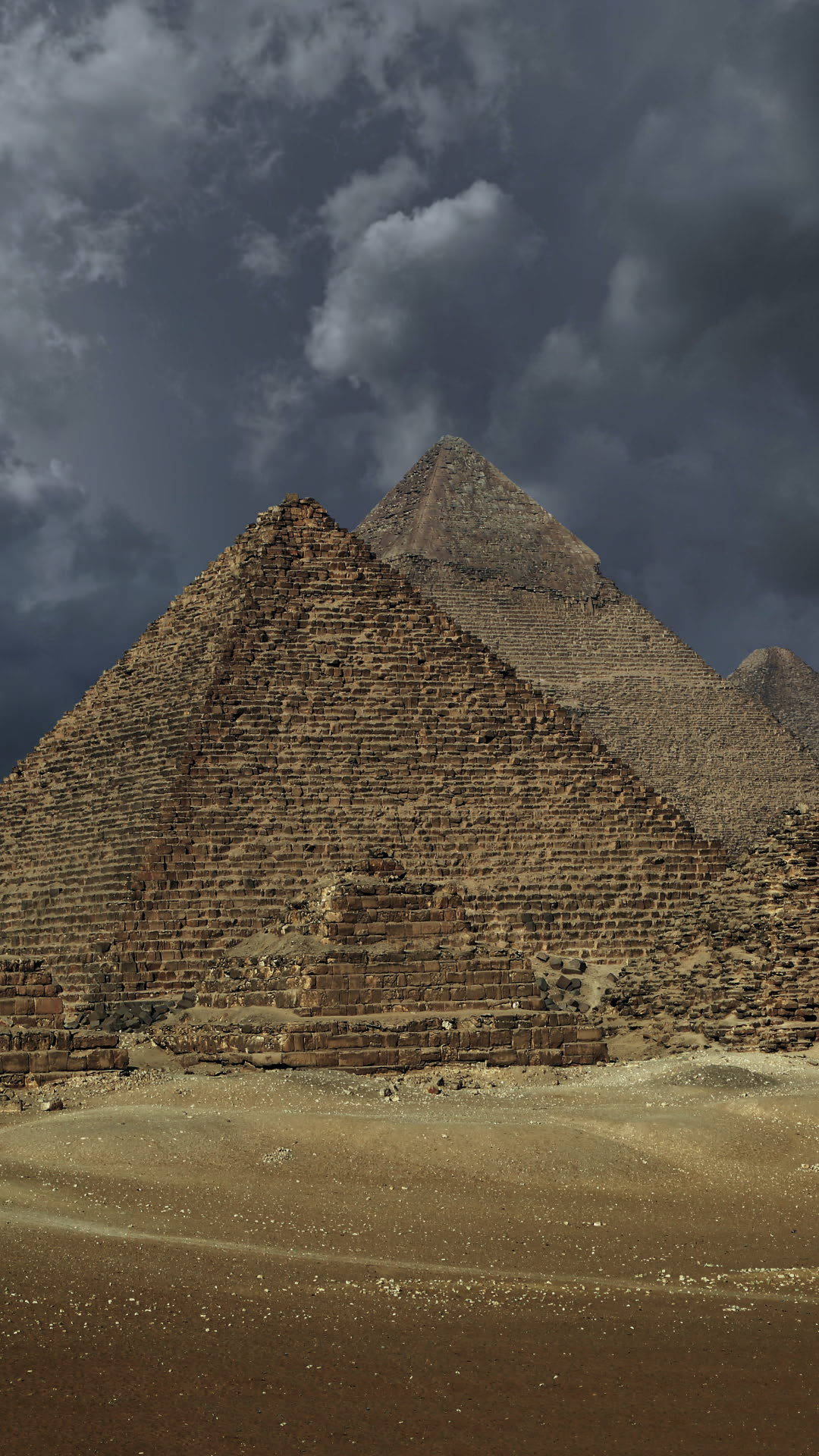 Great Pyramids Dark Storm Clouds In Giza Stock Footage SBV-353169925 ...
