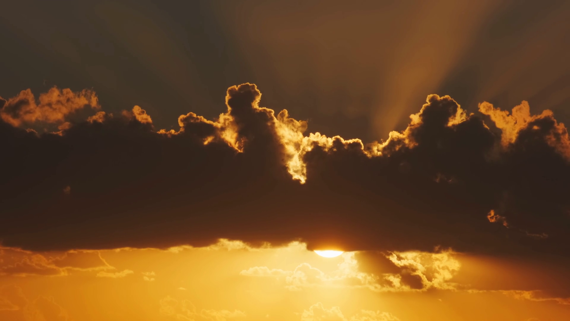 Dramatic Sunset With Moving Clouds Stock Footage SBV-351732755 ...