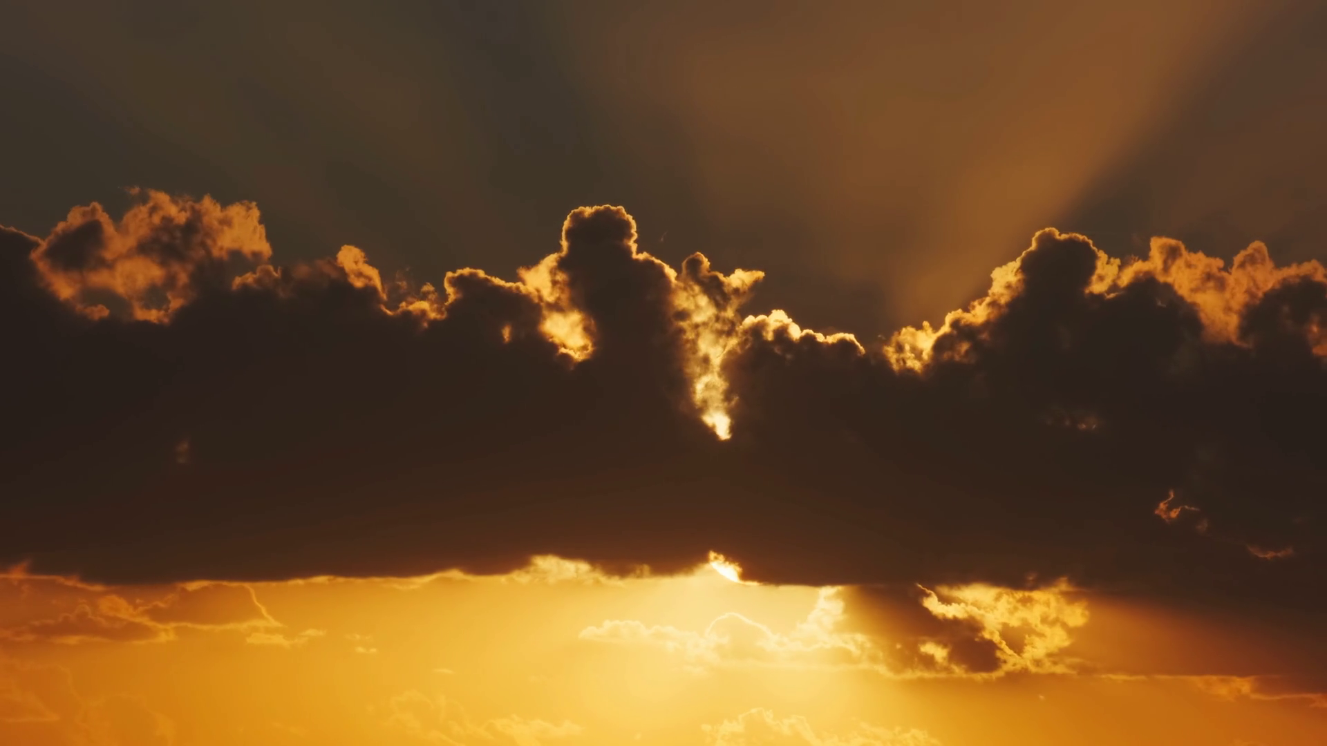 Dramatic Sunset With Moving Clouds Stock Footage SBV-351749115 ...