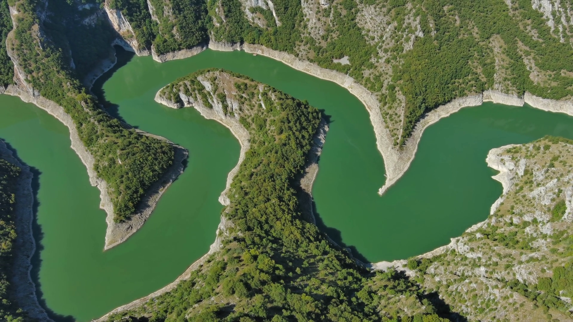 Aerial Tilt View Of Curved Meanders In Stock Footage SBV-352960210 ...