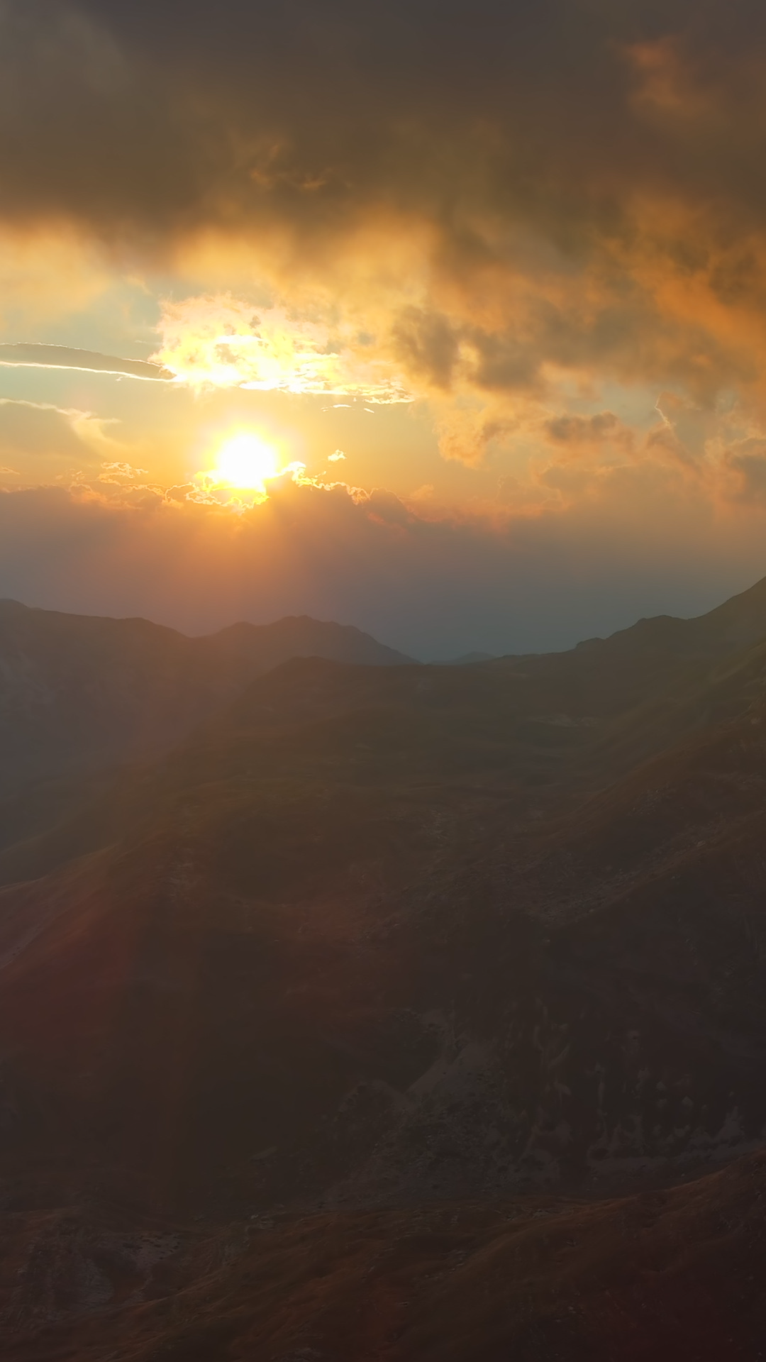 Aerial View Of Spectacular Sunset On Stock Footage SBV-353468271 ...