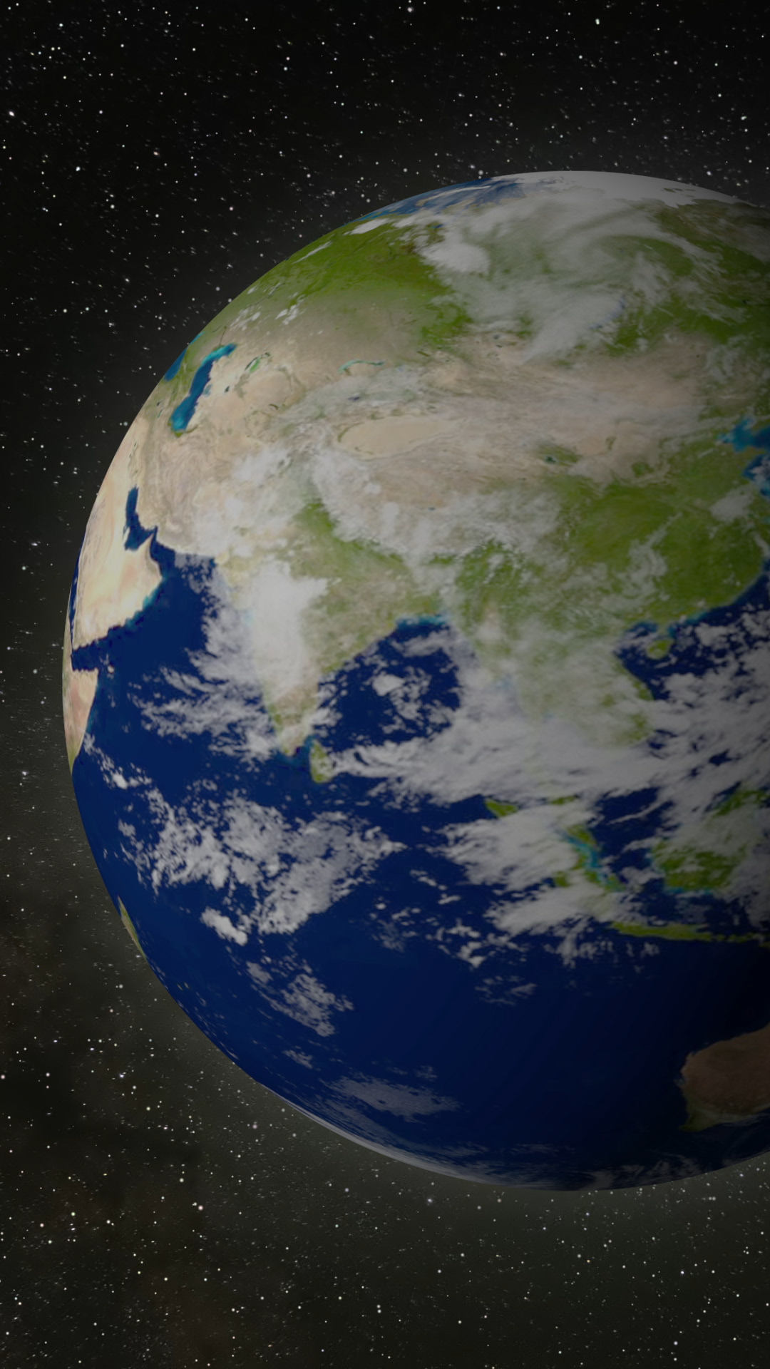 Planet Earth Seen From Space Between Stars Stock Footage SBV-353172718 ...