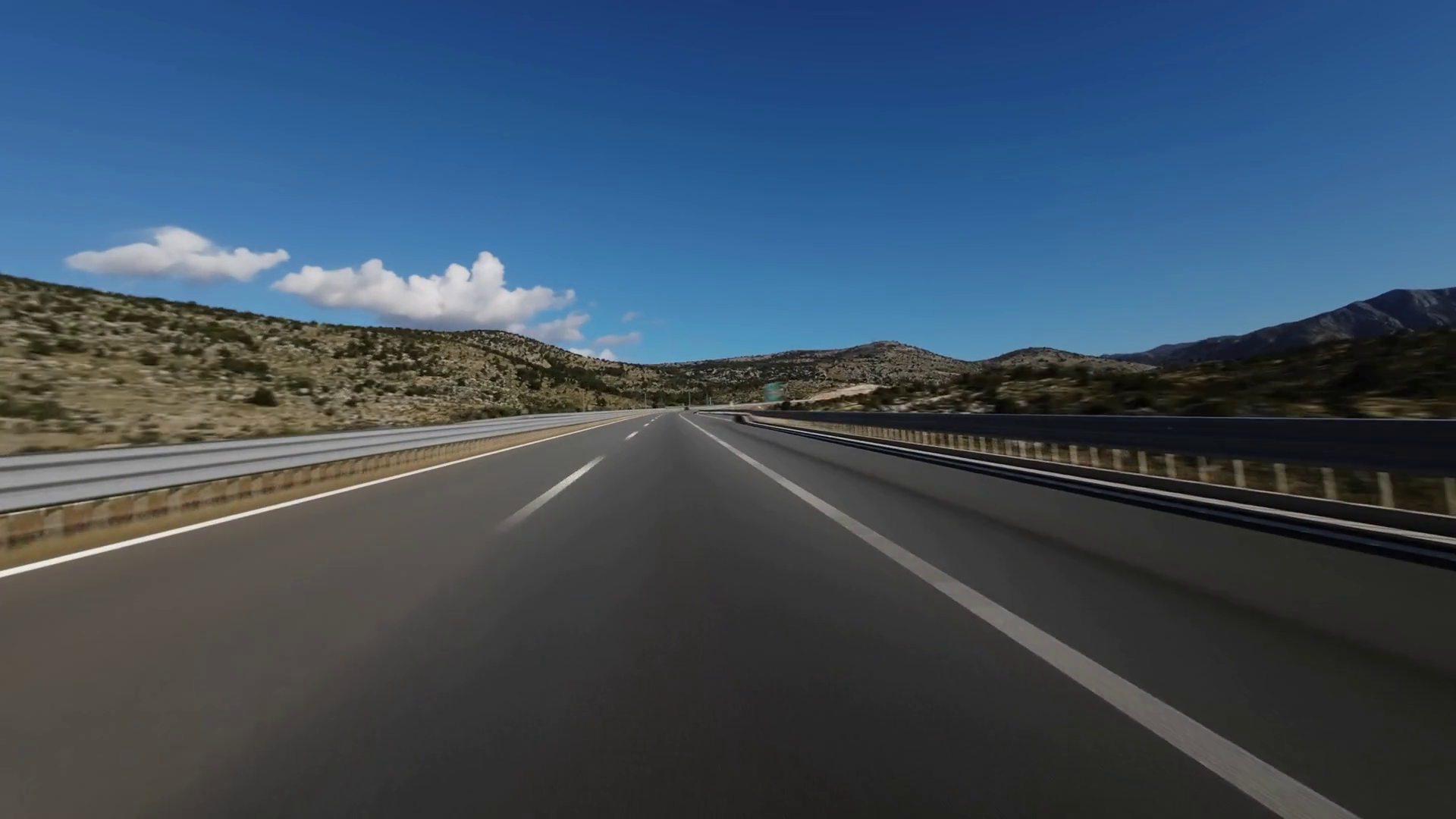 Pov Fast Car Driving On Highway At Sunny Day Stock Footage SBV