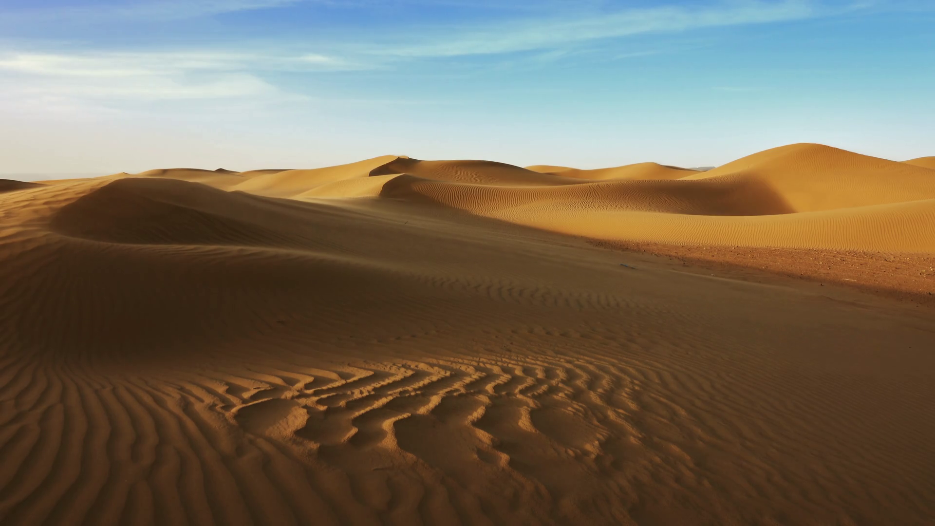 Wind Blowing Sand Over Large Dunes In Sahara Stock Footage SBV ...