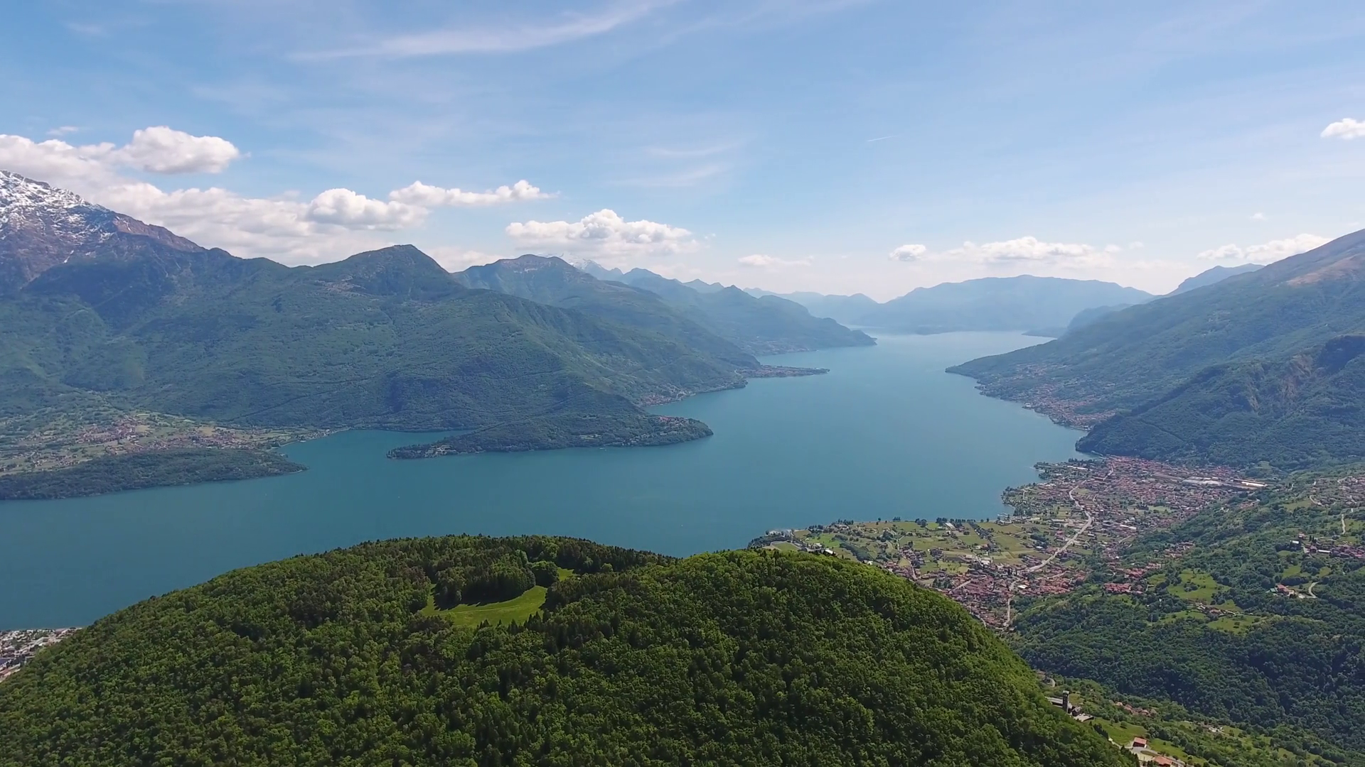 Aerial Panorama Landscape On Como Lake Stock Footage SBV-347642029 ...