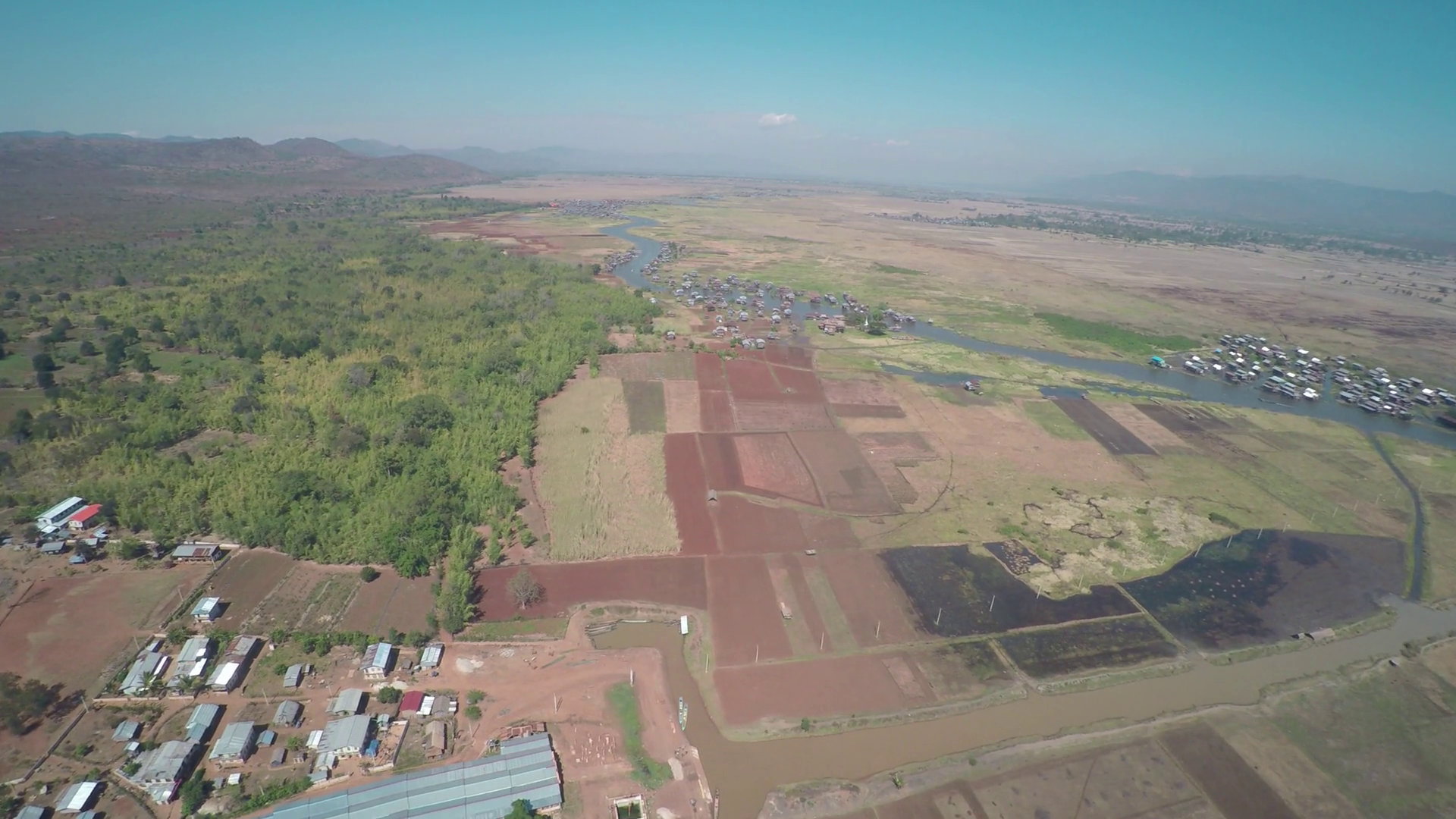 Aerial View On Villages Near Inle Lake Stock Footage SBV-347798013 ...