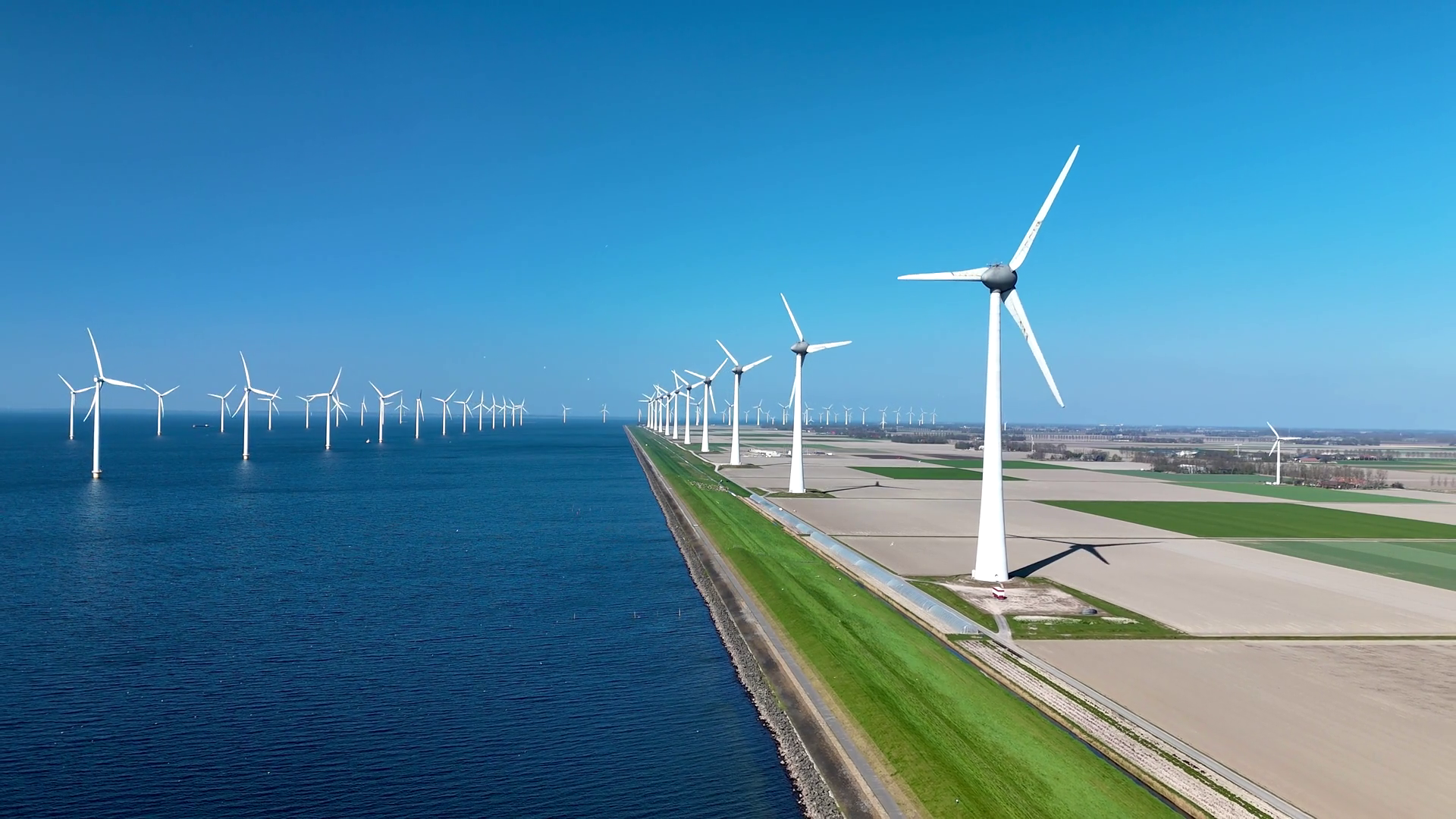 Wind Turbines Create Stunning Landscape Stock Footage SBV-352000090 ...