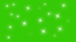 Glowing Green screen Glitter sparkle animated video green screen. Particle lights effect background