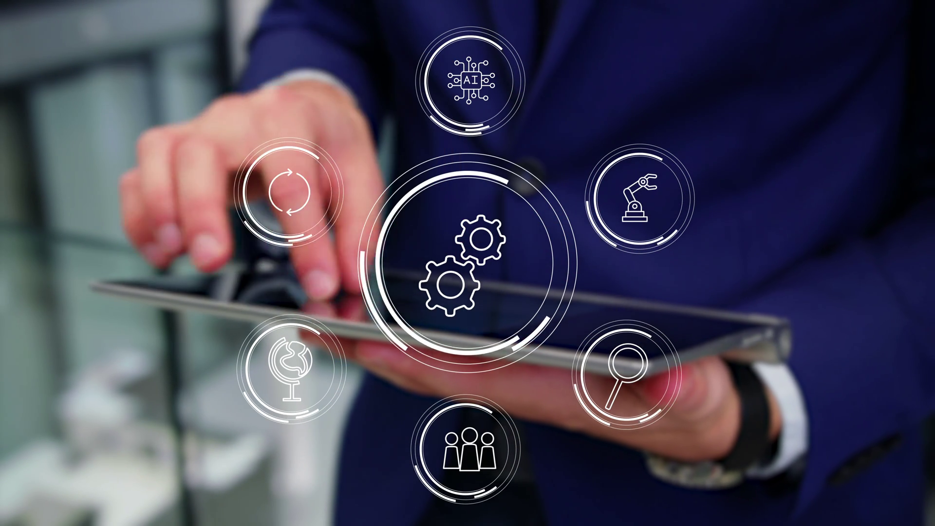 Animation Of Technology Business Process Stock Footage SBV-352609023 ...