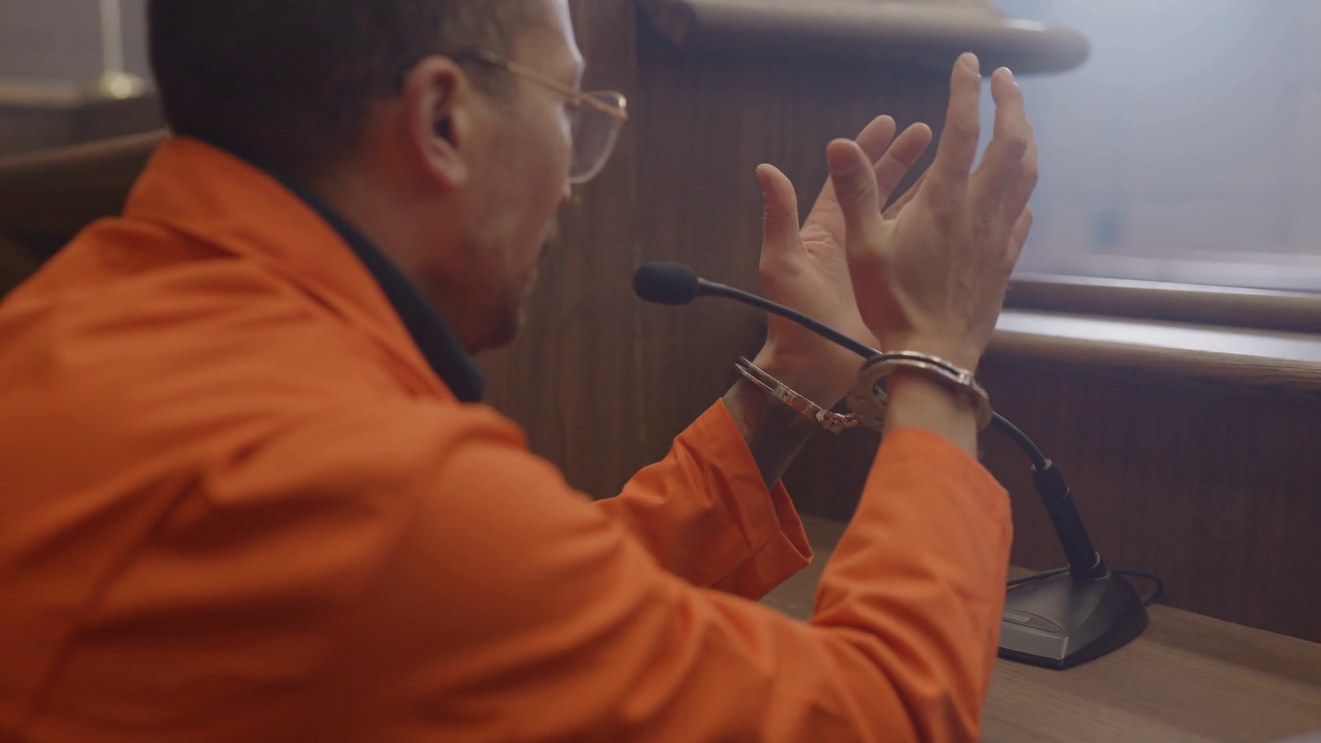 Close Up View Of Inmate Testifying In Court Stock Footage SBV-351671815 ...