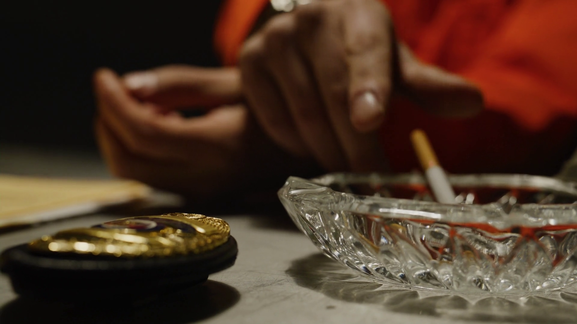 Inmate Smoking Being Questioned Police Stock Footage SBV-349887432 ...