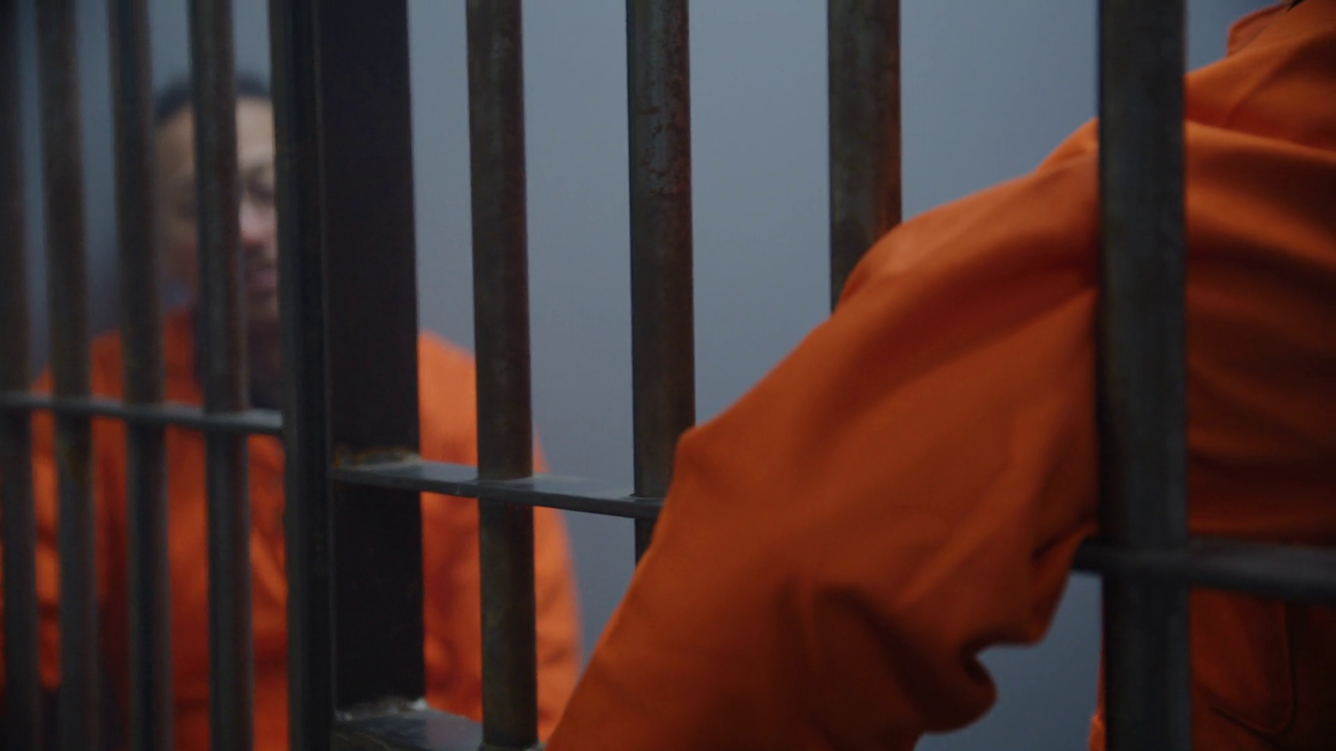 Inmates Together In Jail Behind Bars Stock Footage SBV351671839(02)