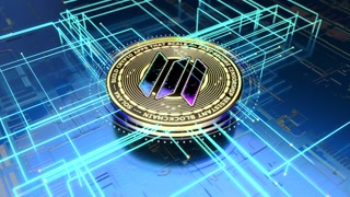 Motion design concept of cryptocurrency and the blockchain